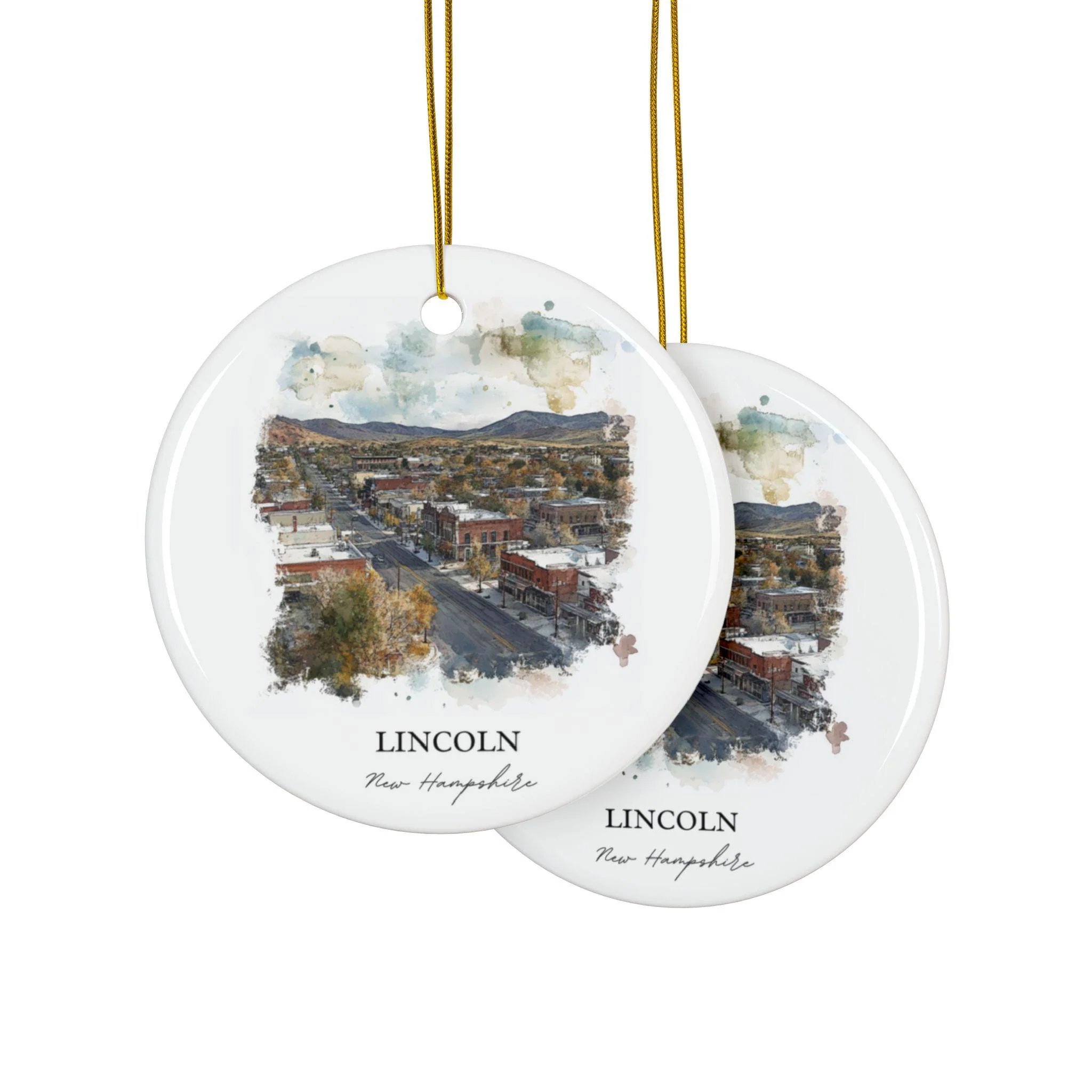 Lincoln NH Ornament: Unique Lincoln NH Souvenir, New Hampshire Xmas Decor, and Authentic New Hampshire Gift - Image 2