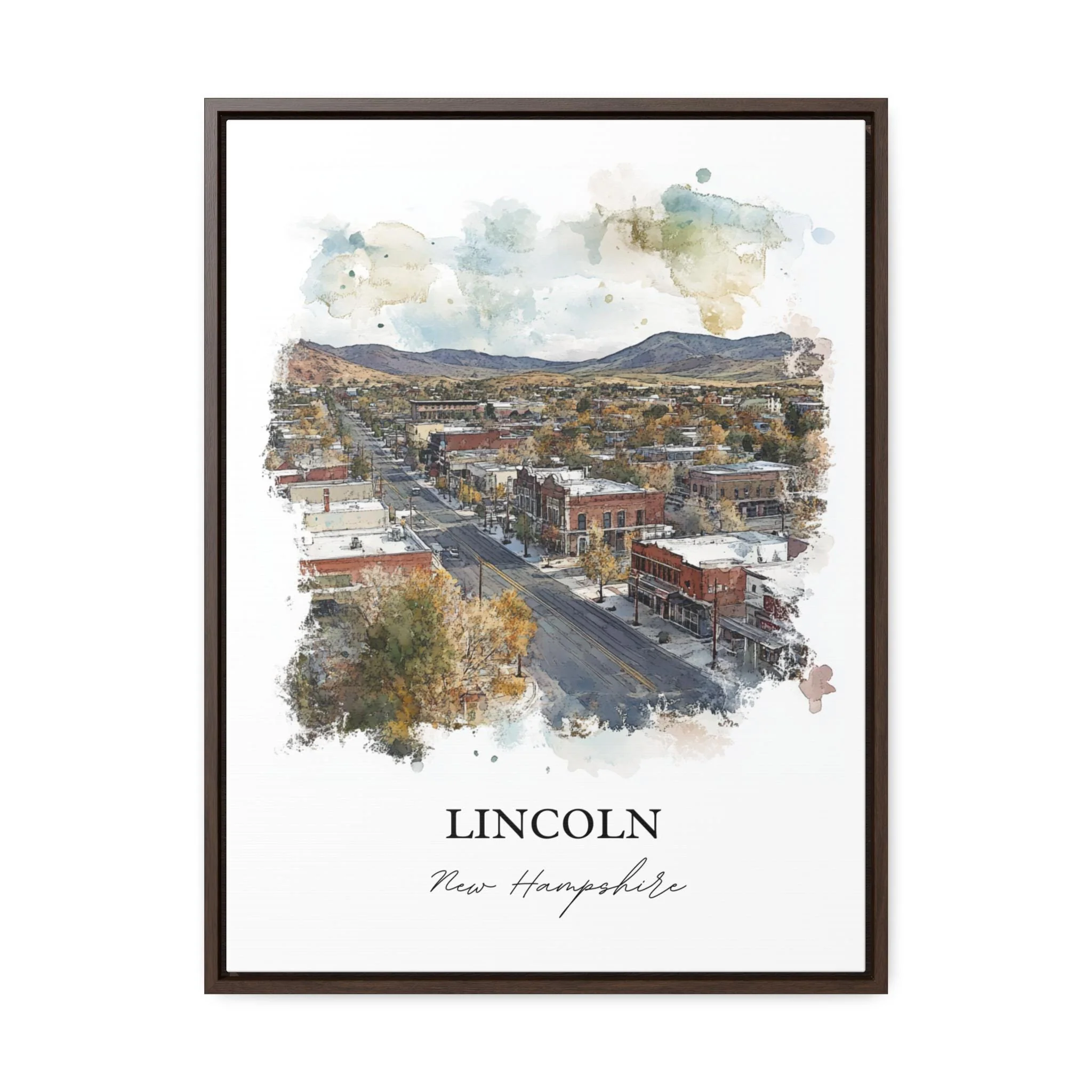 Lincoln, New Hampshire, USA – Watercolor Art Print - Image 7