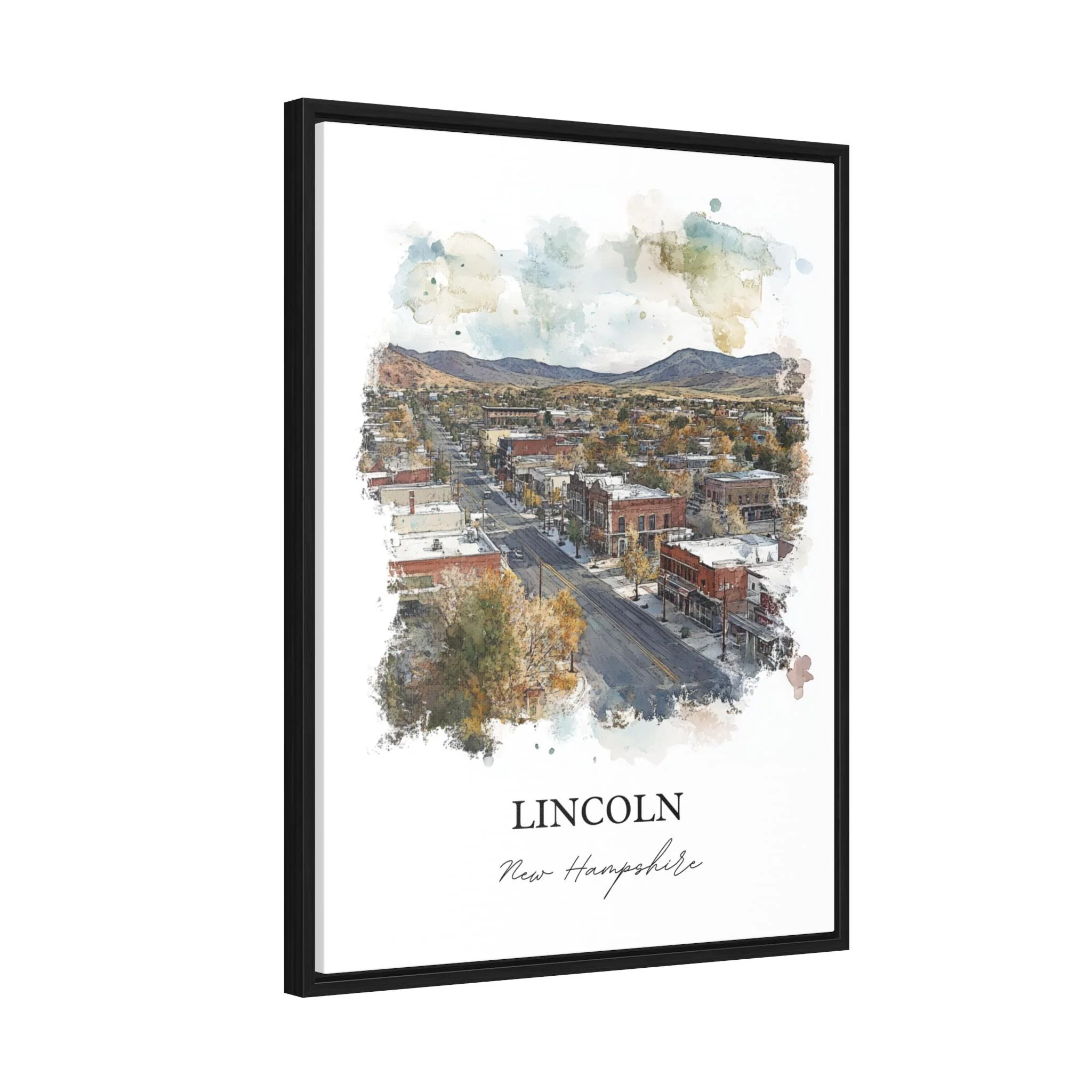 Lincoln, New Hampshire, USA – Watercolor Art Print - Image 8