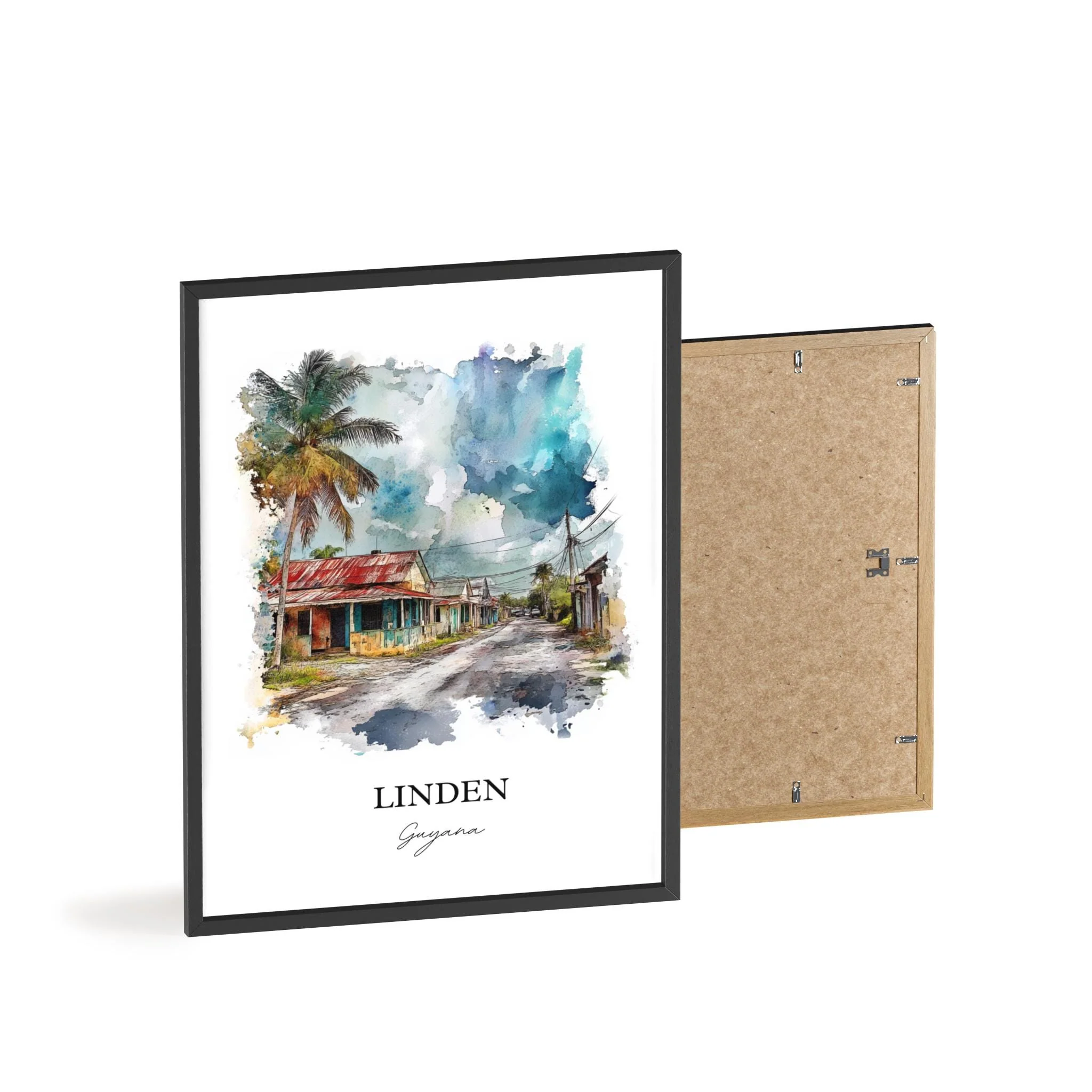 Linden, Guyana – Watercolor Art Print - Image 8