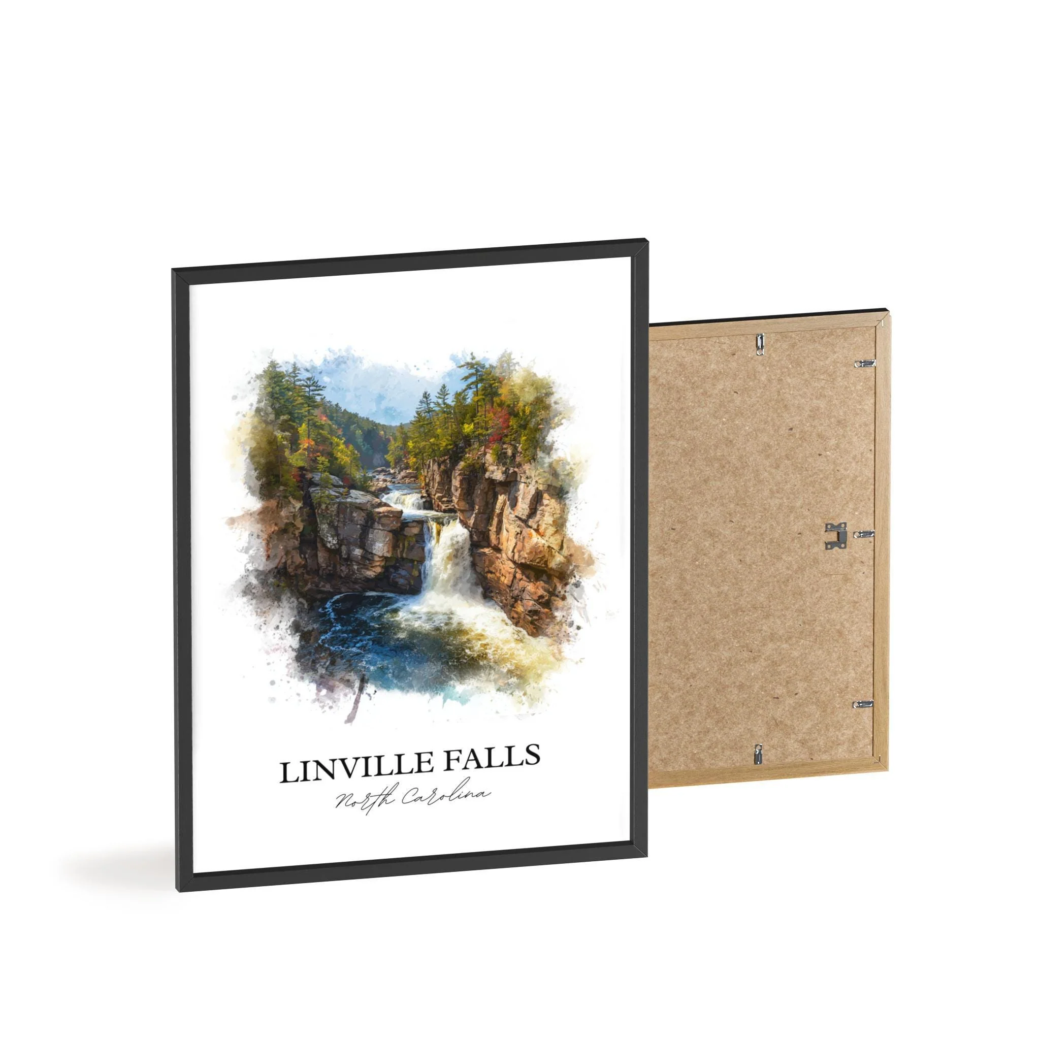 Linville Falls, North Carolina, USA – Watercolor Art Print - Image 8