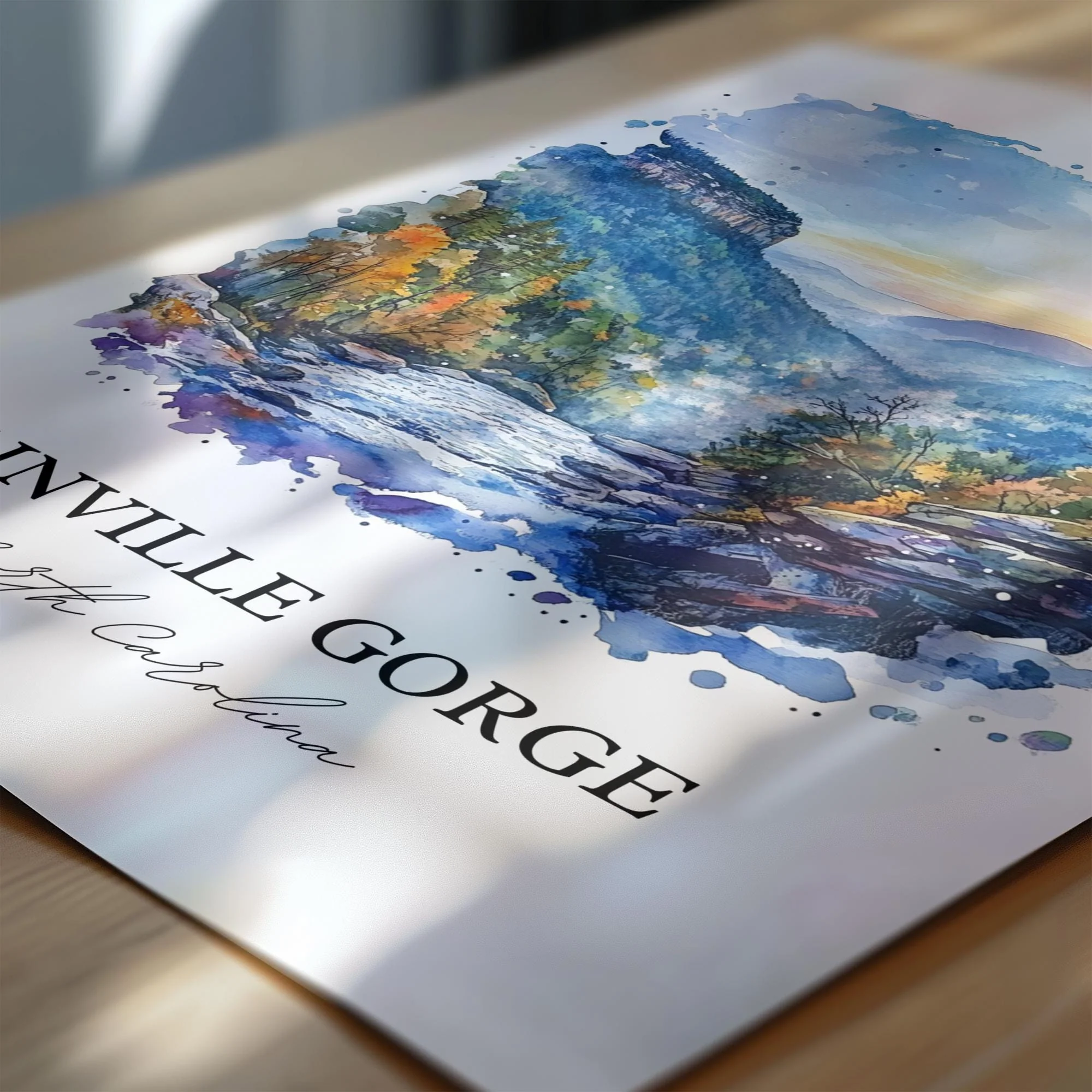 Linville Gorge, NC, USA – Watercolor Art Print - Image 2