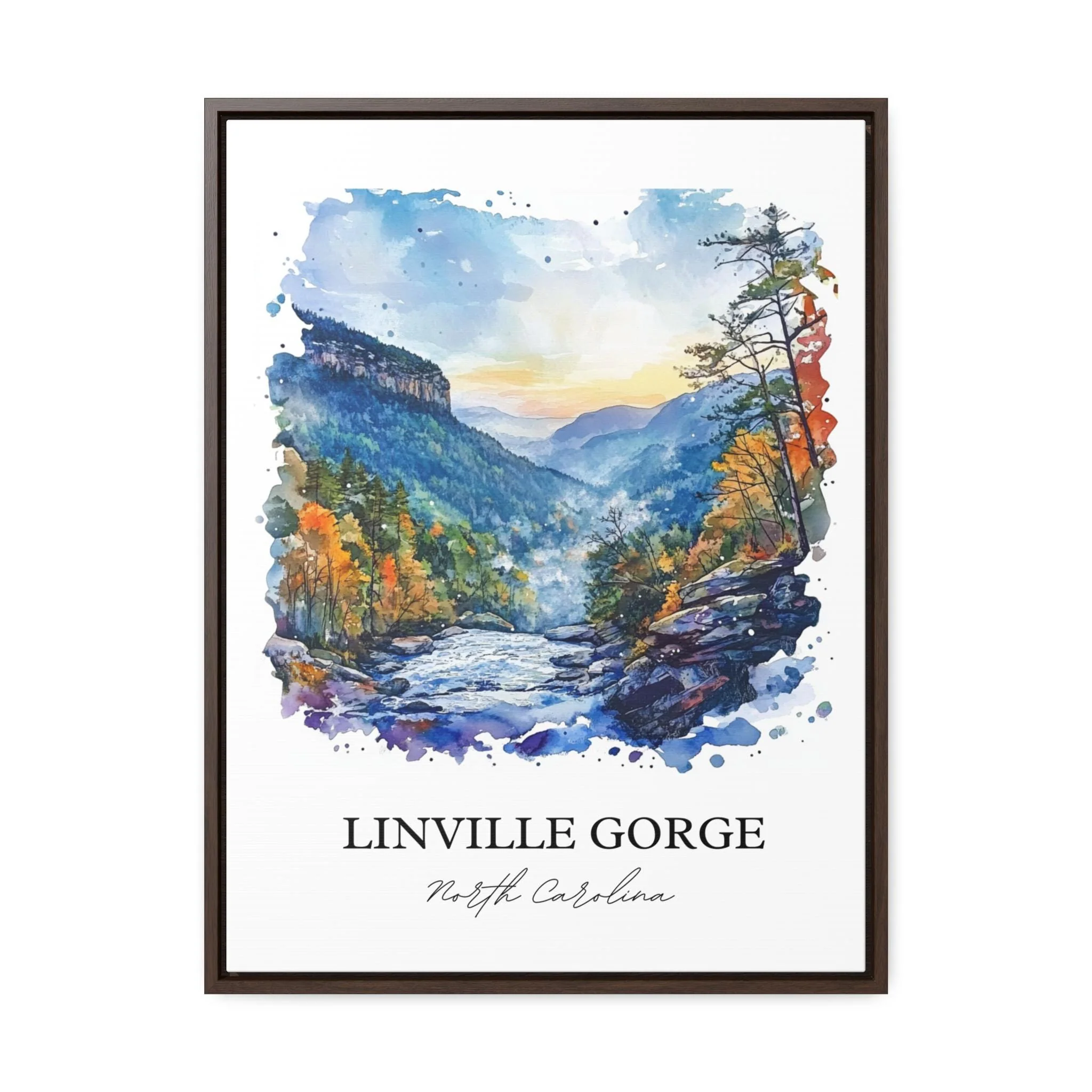 Linville Gorge, NC, USA – Watercolor Art Print - Image 7