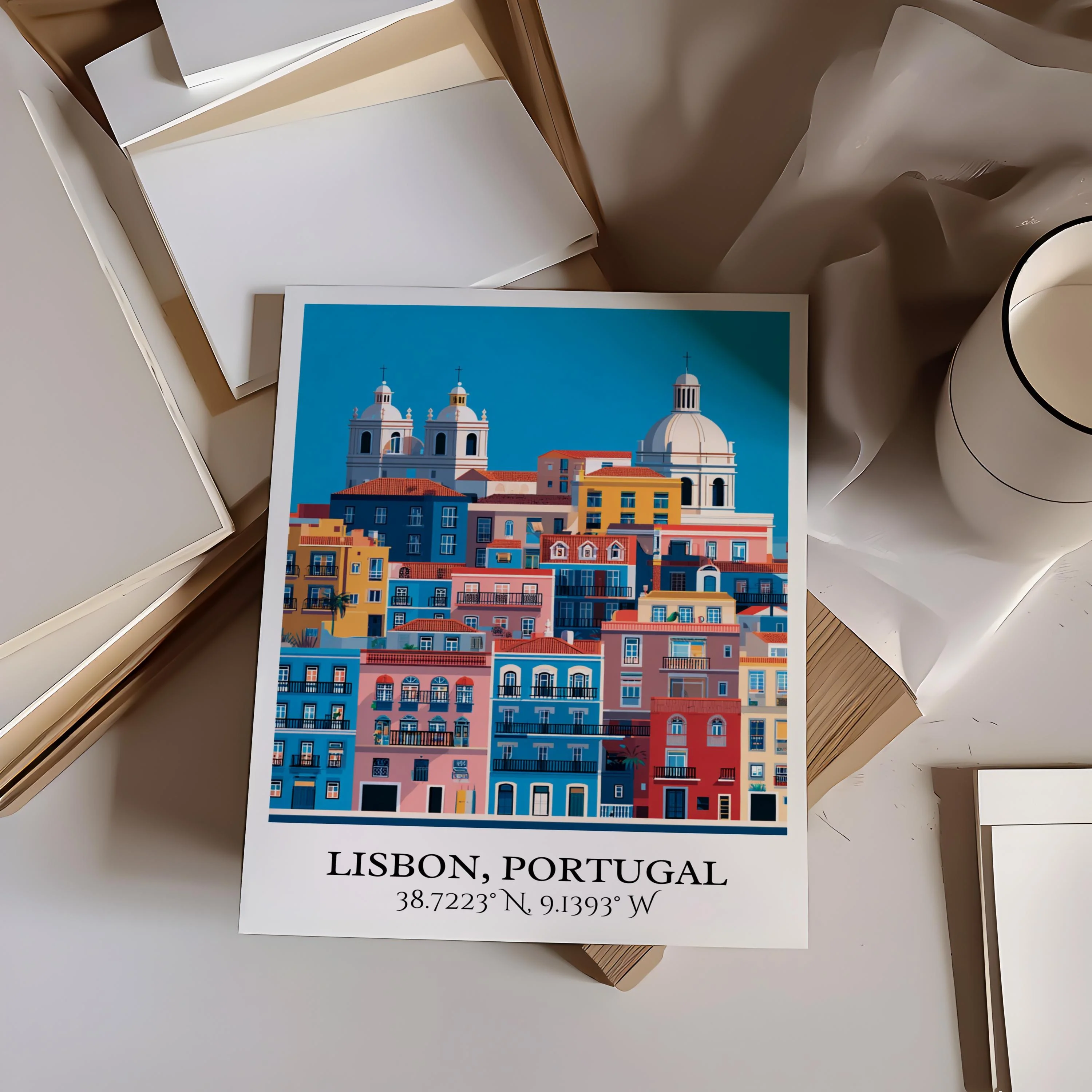 Lisbon, Portugal – Watercolor Art Print - Image 6