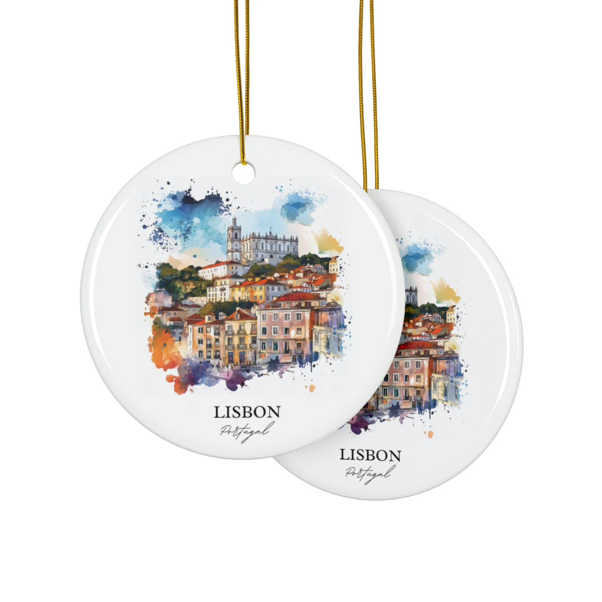 Lisbon Portugal Ornament: Unique Lisbon Souvenir, Lisbon Xmas Decor, and Authentic Lisbon Portugal Gift - Image 2
