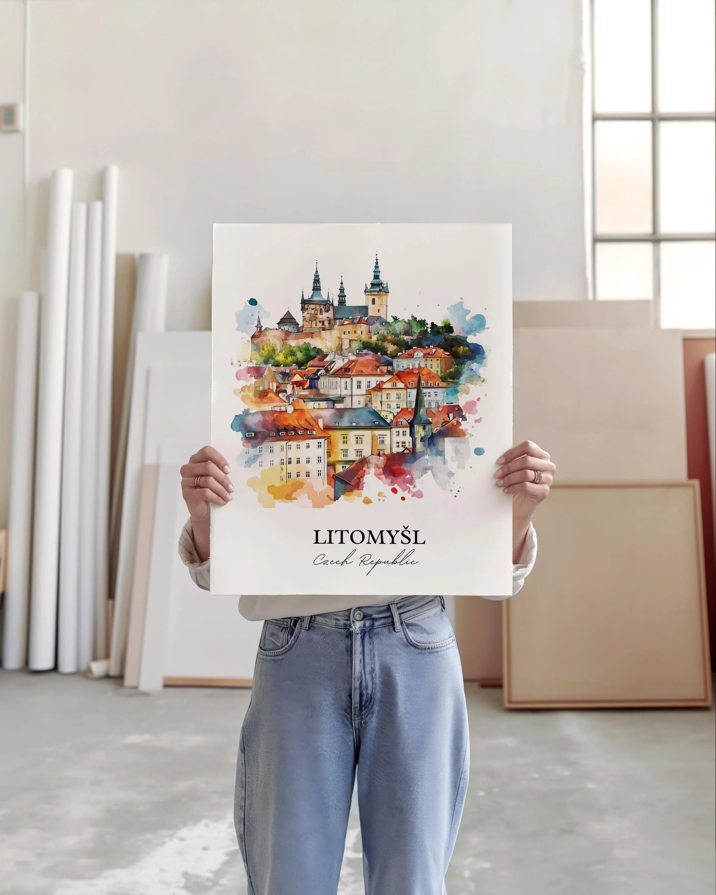 Litomysl, Czech Republic – Watercolor Art Print - Image 3