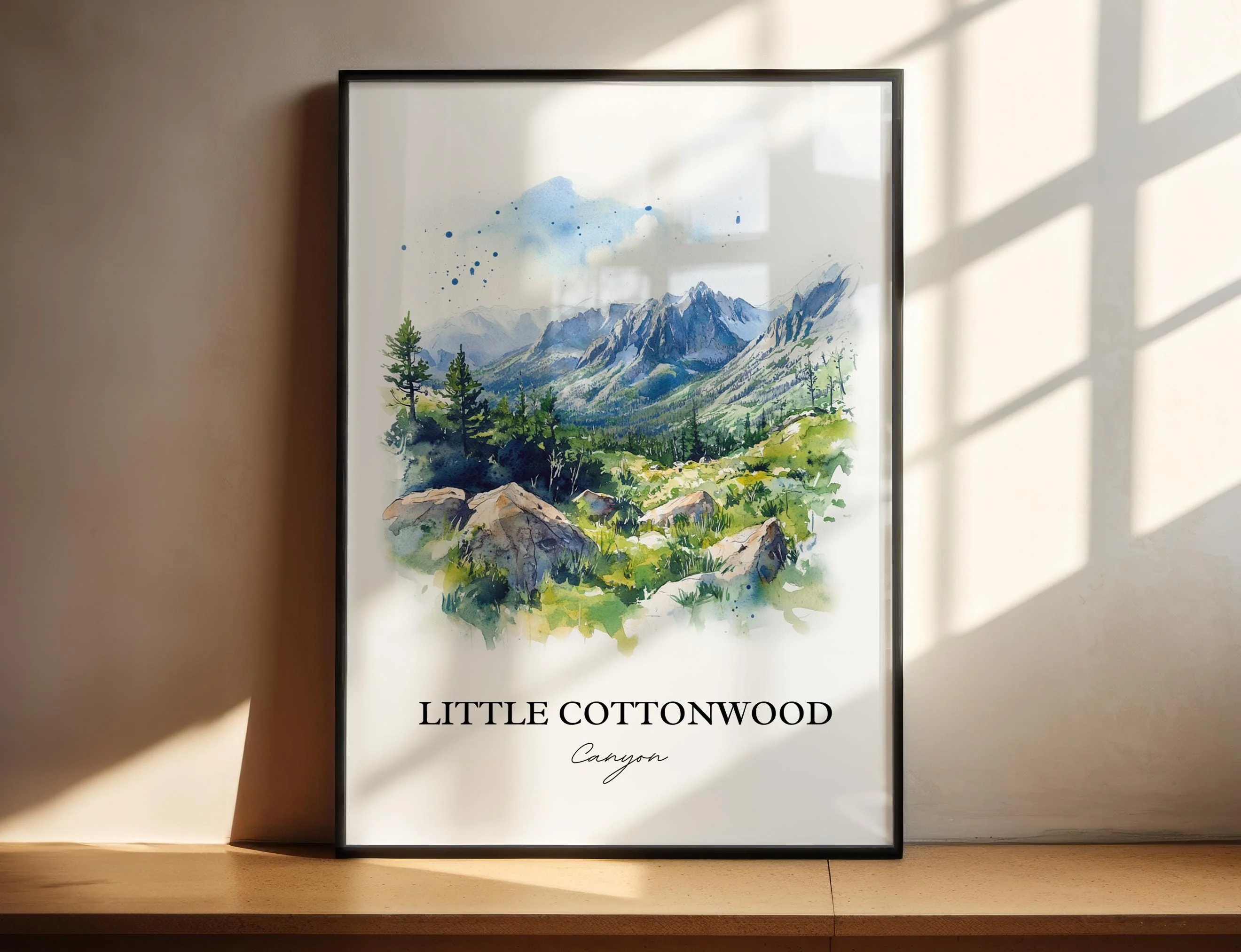 Little Cottonwood Canyon, USA – Watercolor Art Print