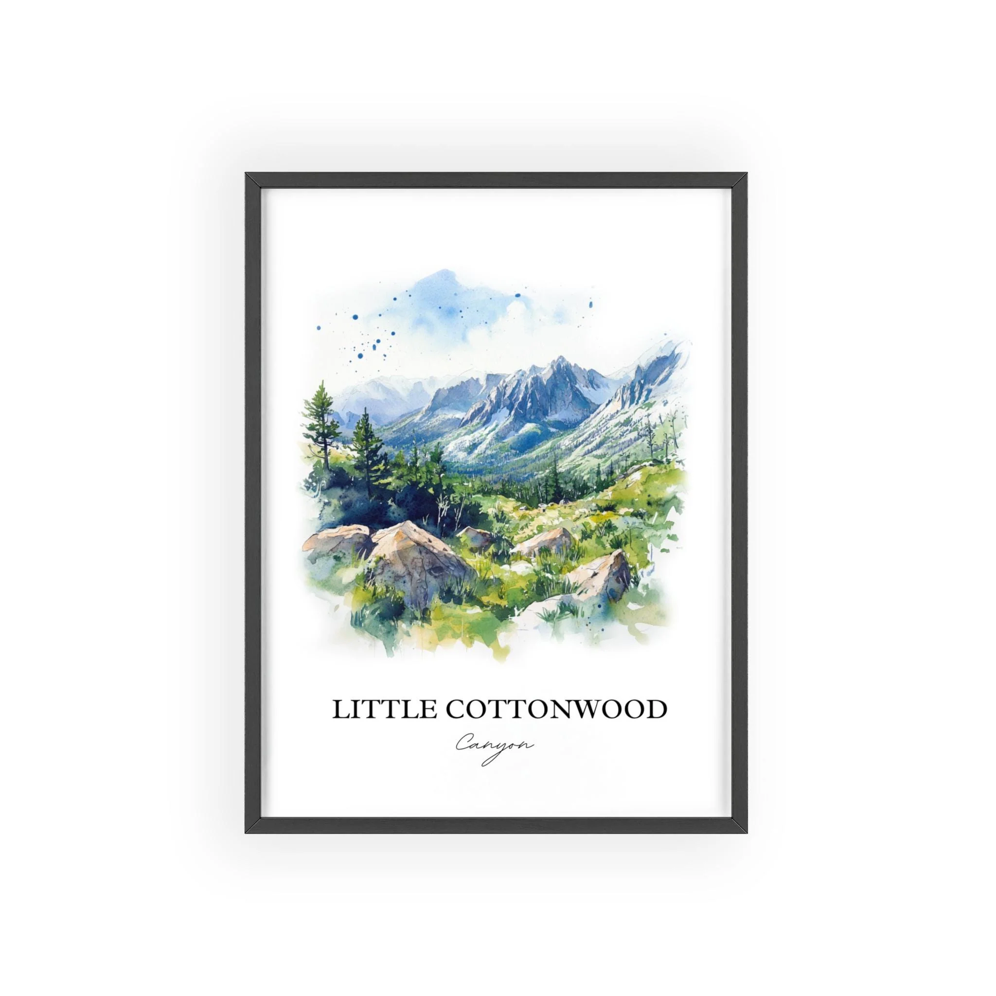 Little Cottonwood Canyon, USA – Watercolor Art Print - Image 7