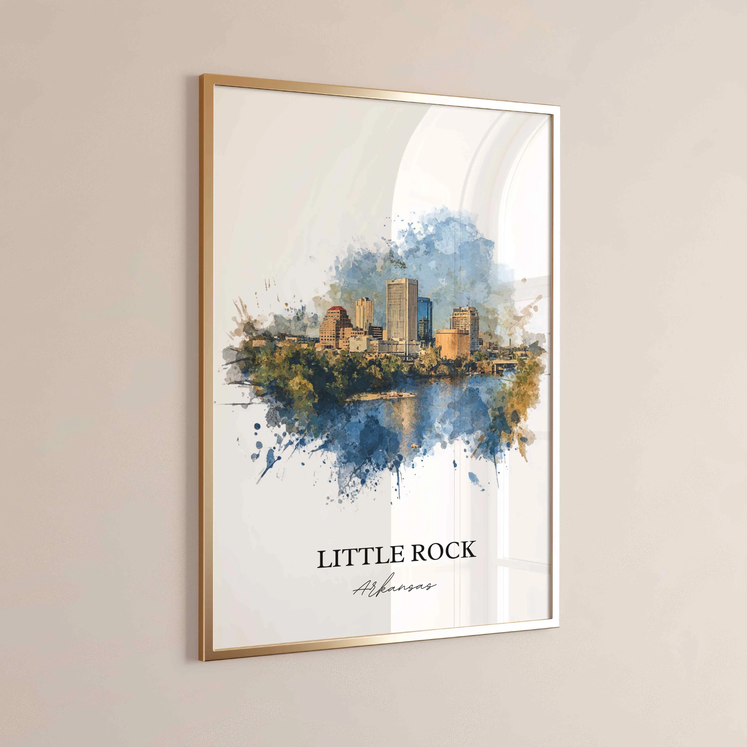 Little Rock, Arkansas – Watercolor Art Print - Image 6