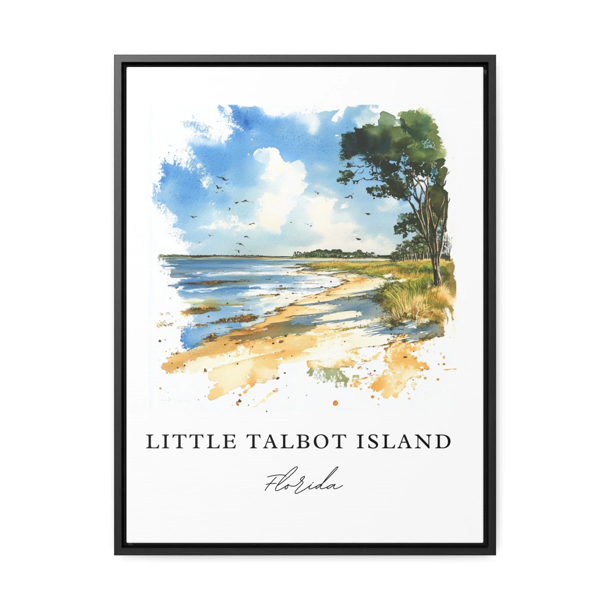 Little Talbot Island, USA – Watercolor Art Print - Image 4