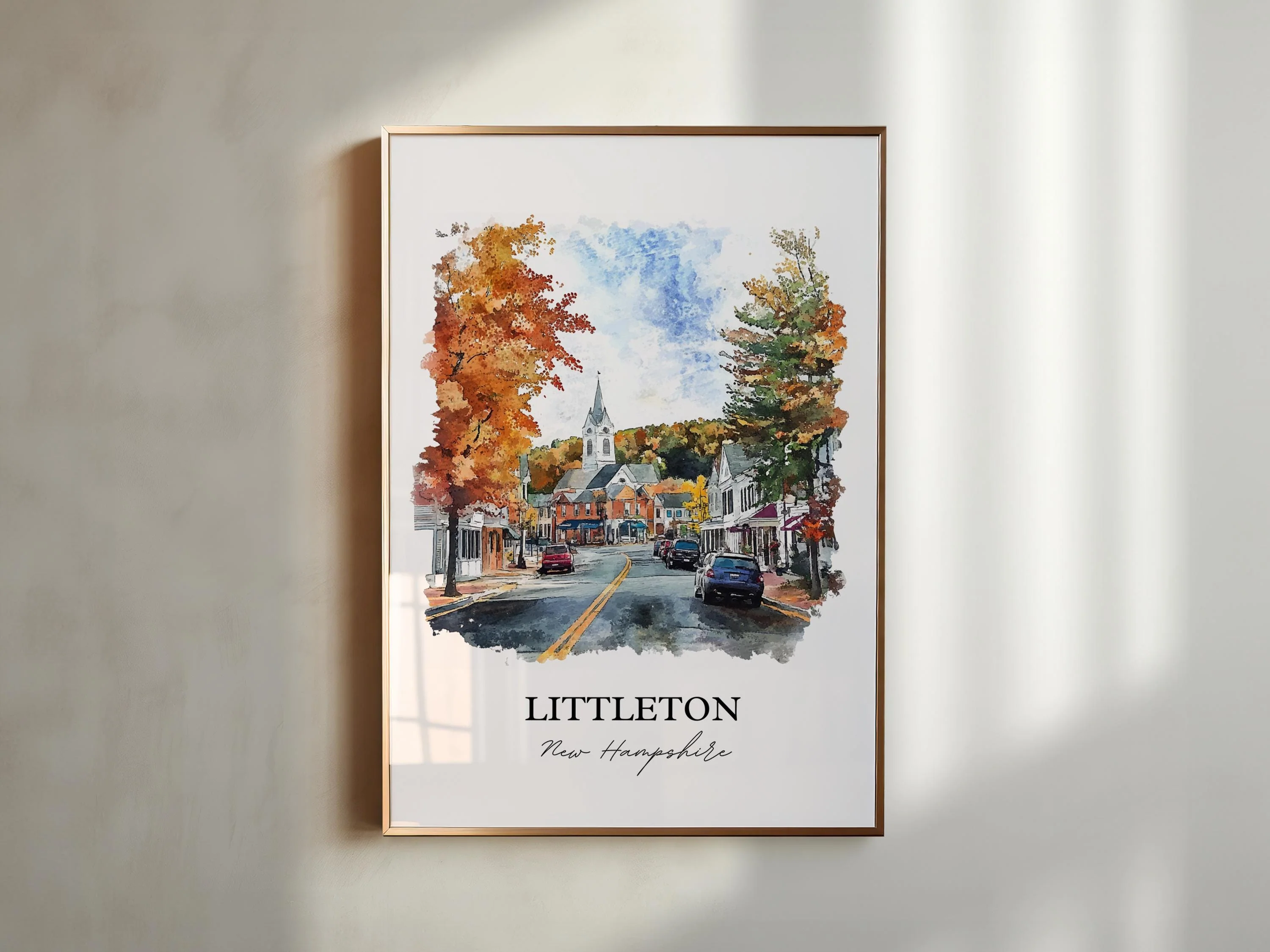 Littleton, USA – Watercolor Art Print - Image 3