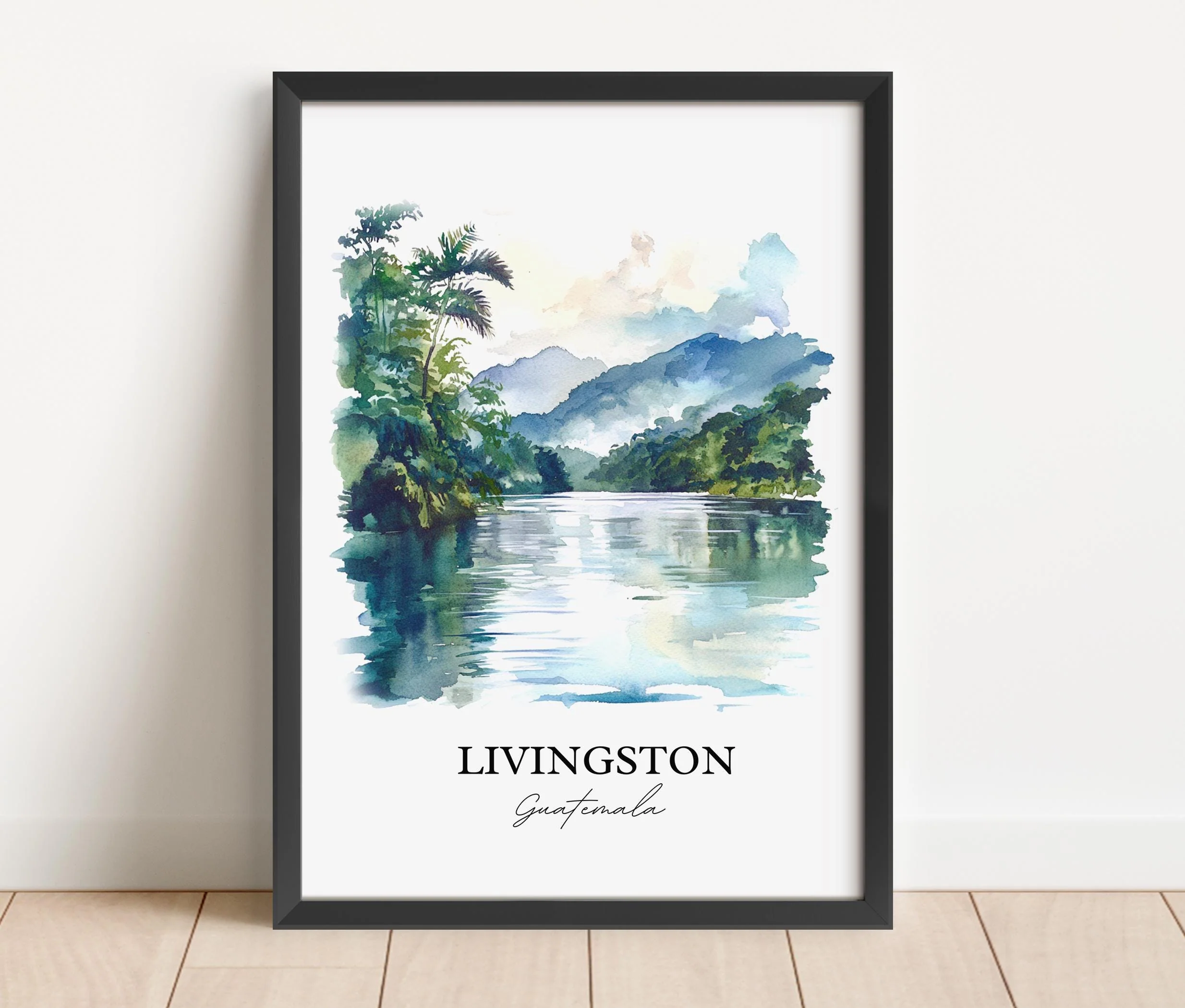Livingston, Guatemala – Watercolor Art Print - Image 2