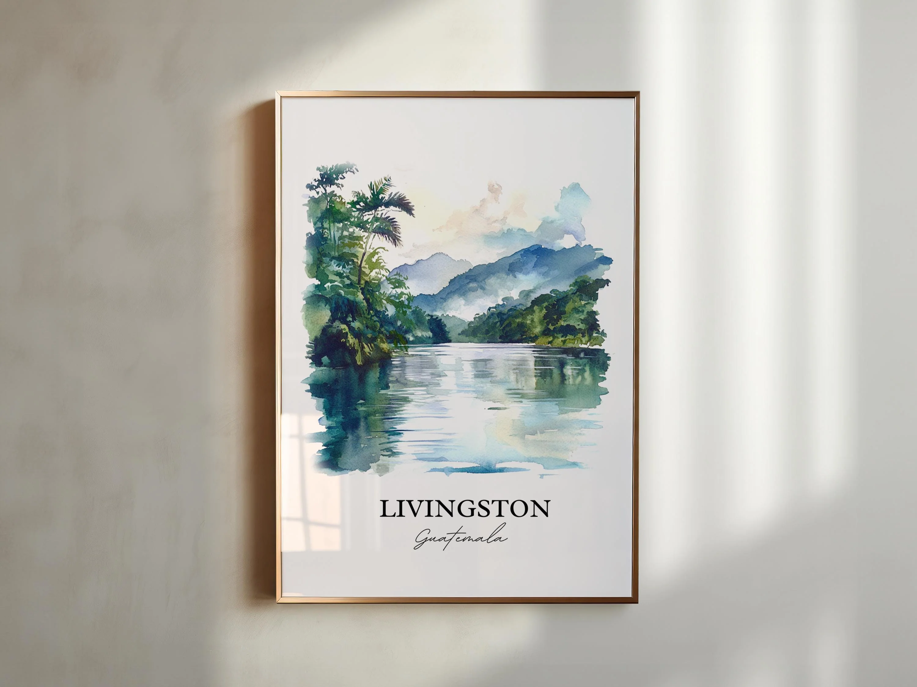 Livingston, Guatemala – Watercolor Art Print - Image 3