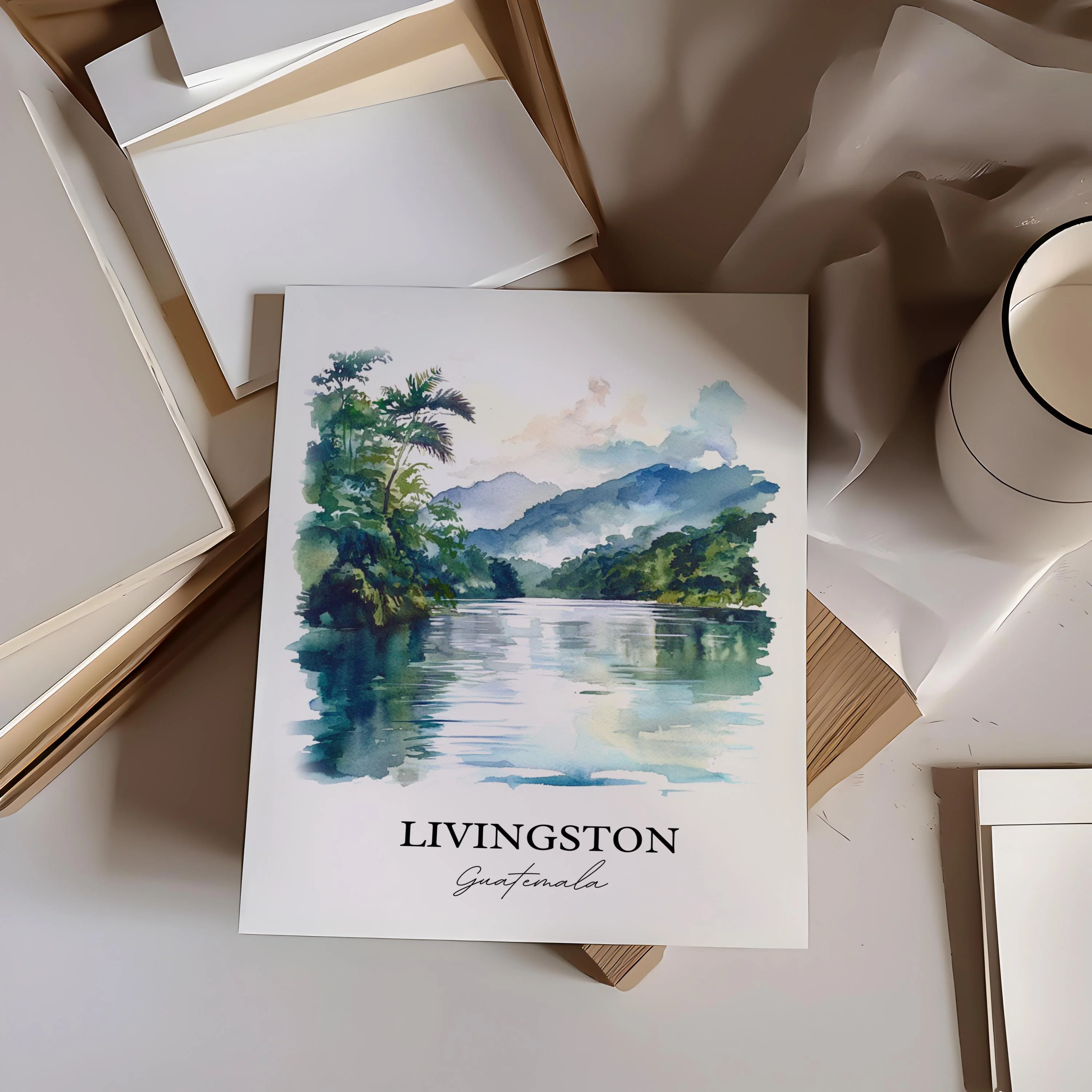 Livingston, Guatemala – Watercolor Art Print - Image 5
