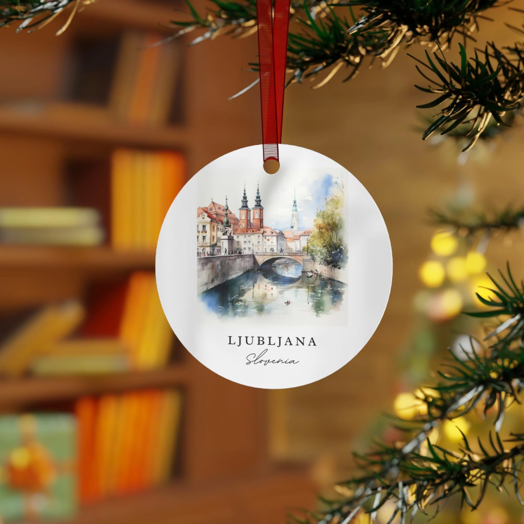 Ljubljana Slovenia Ornament: Unique Ljubljana Souvenir, Ljubljana Xmas Decor, and Authentic Ljubljana Gift - Image 3
