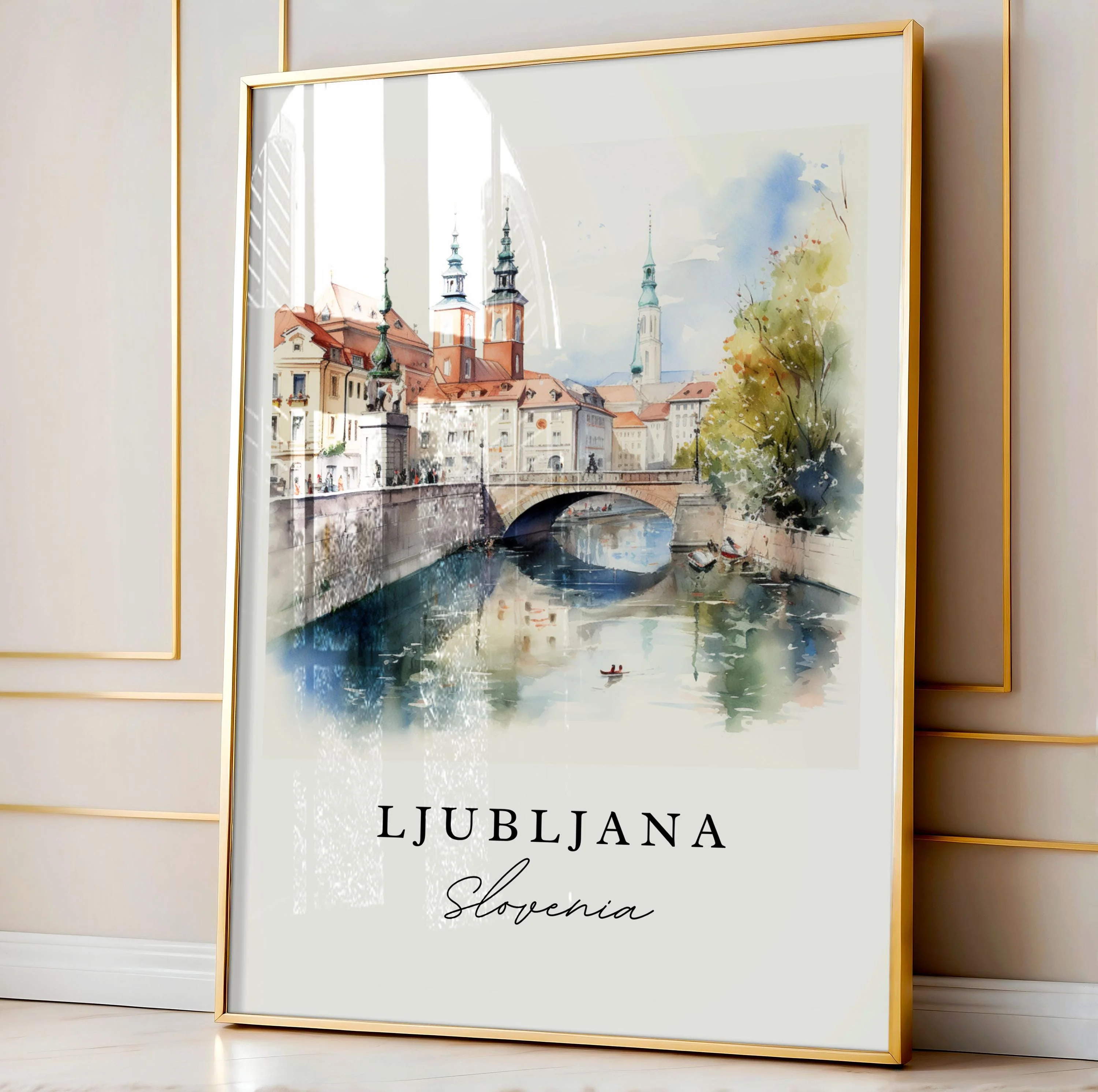 Ljubljana, Slovenia – Watercolor Art Print - Image 5