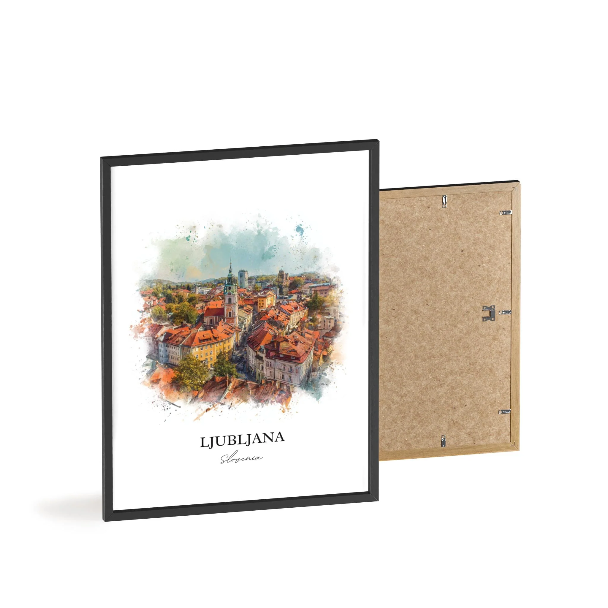 Ljubljana, Slovenia – Watercolor Art Print - Image 4