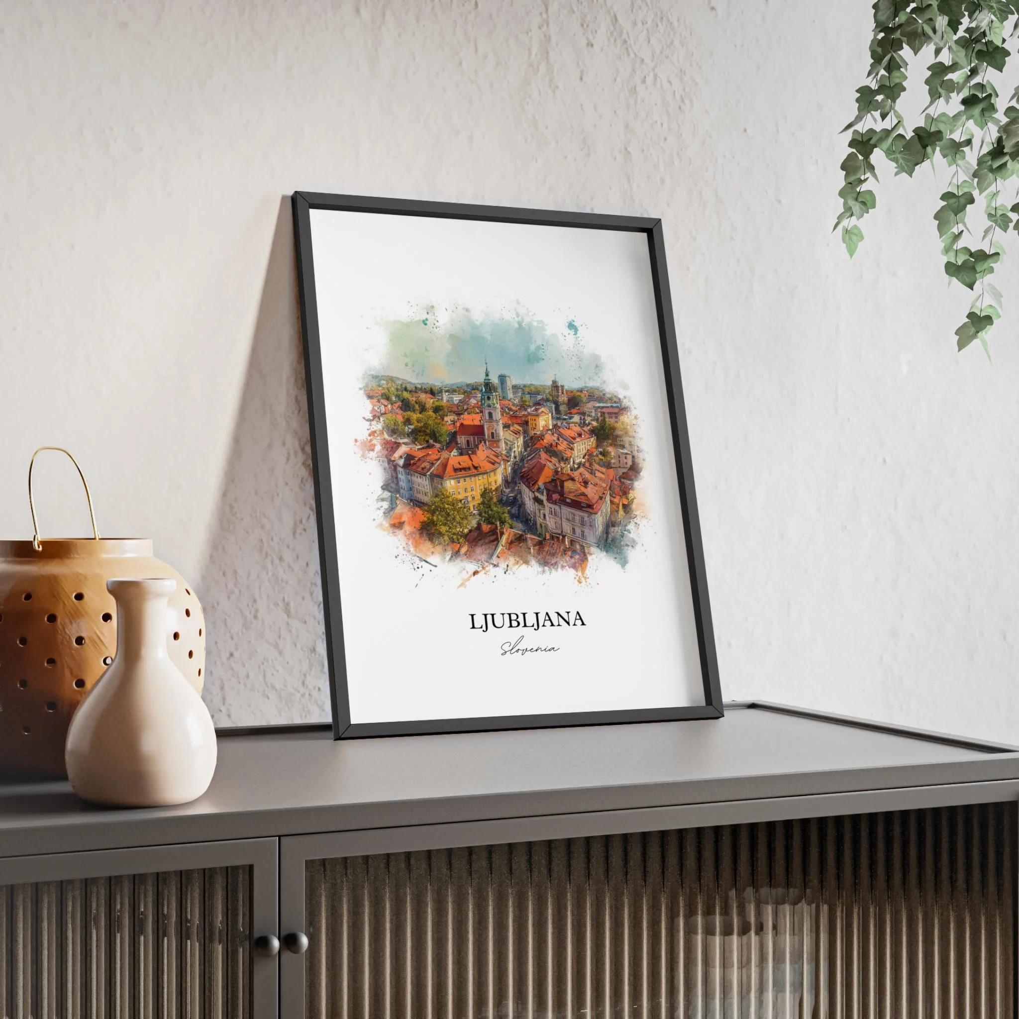 Ljubljana, Slovenia – Watercolor Art Print - Image 5