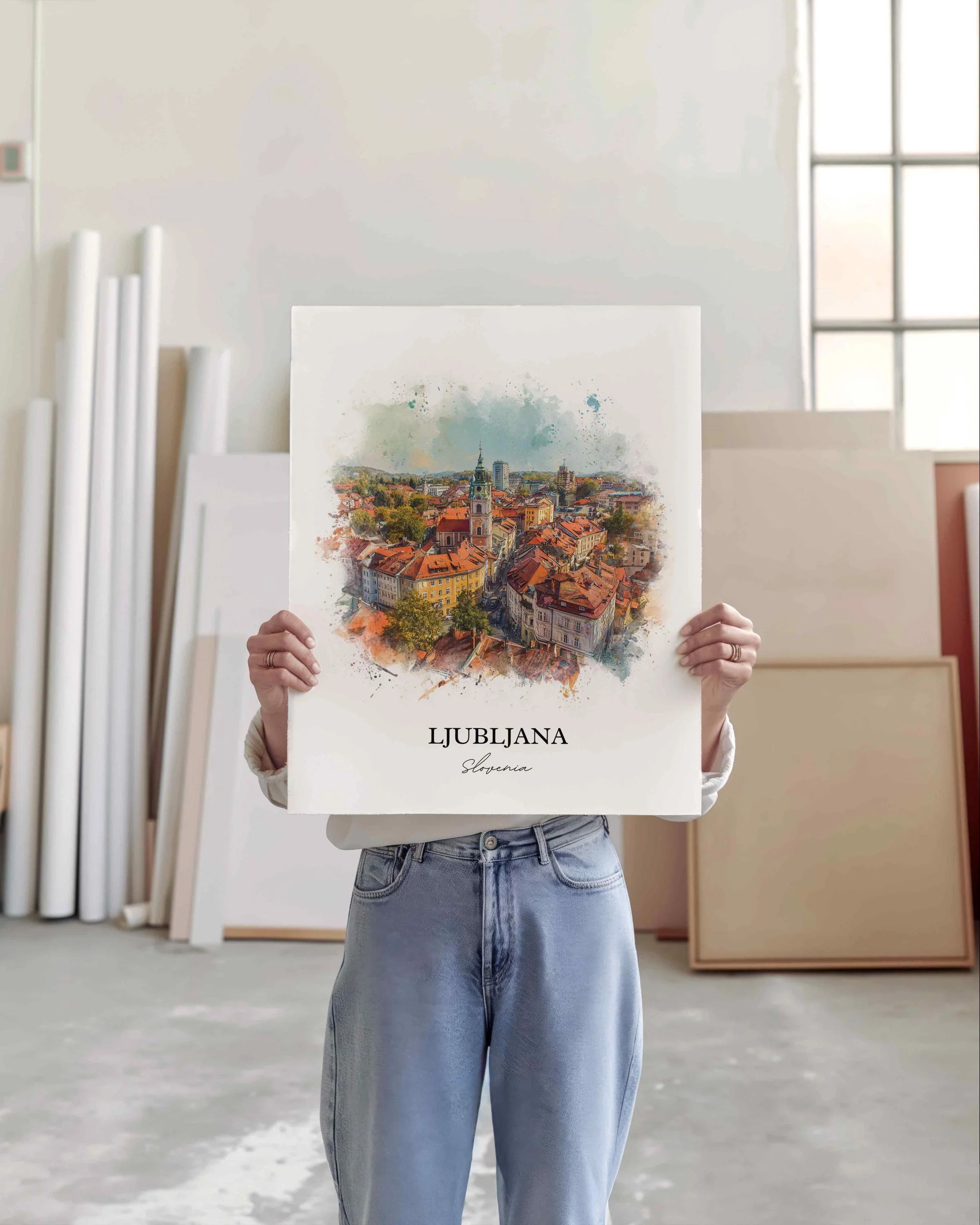 Ljubljana, Slovenia – Watercolor Art Print - Image 7
