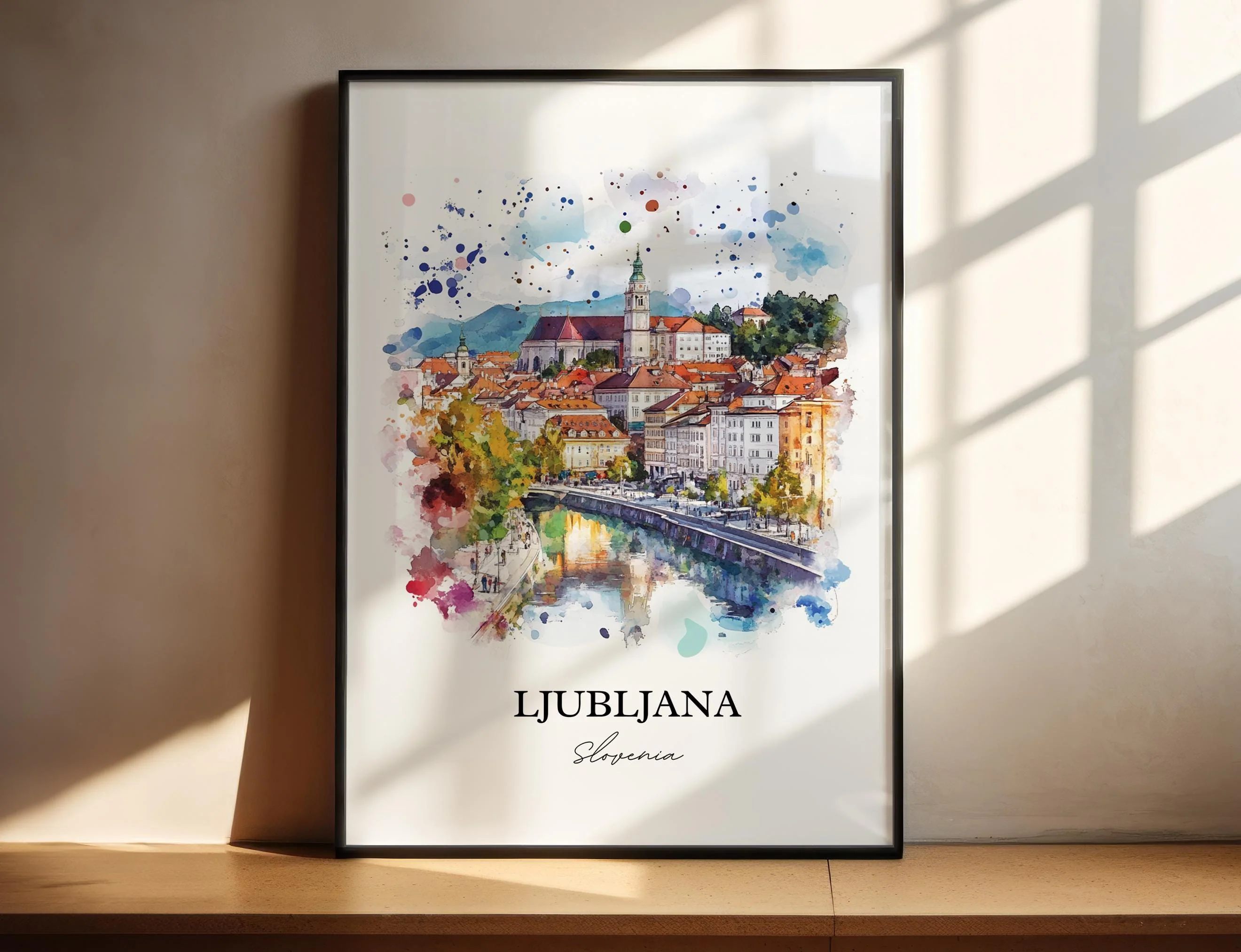 Ljubljana, Slovenia – Watercolor Art Print
