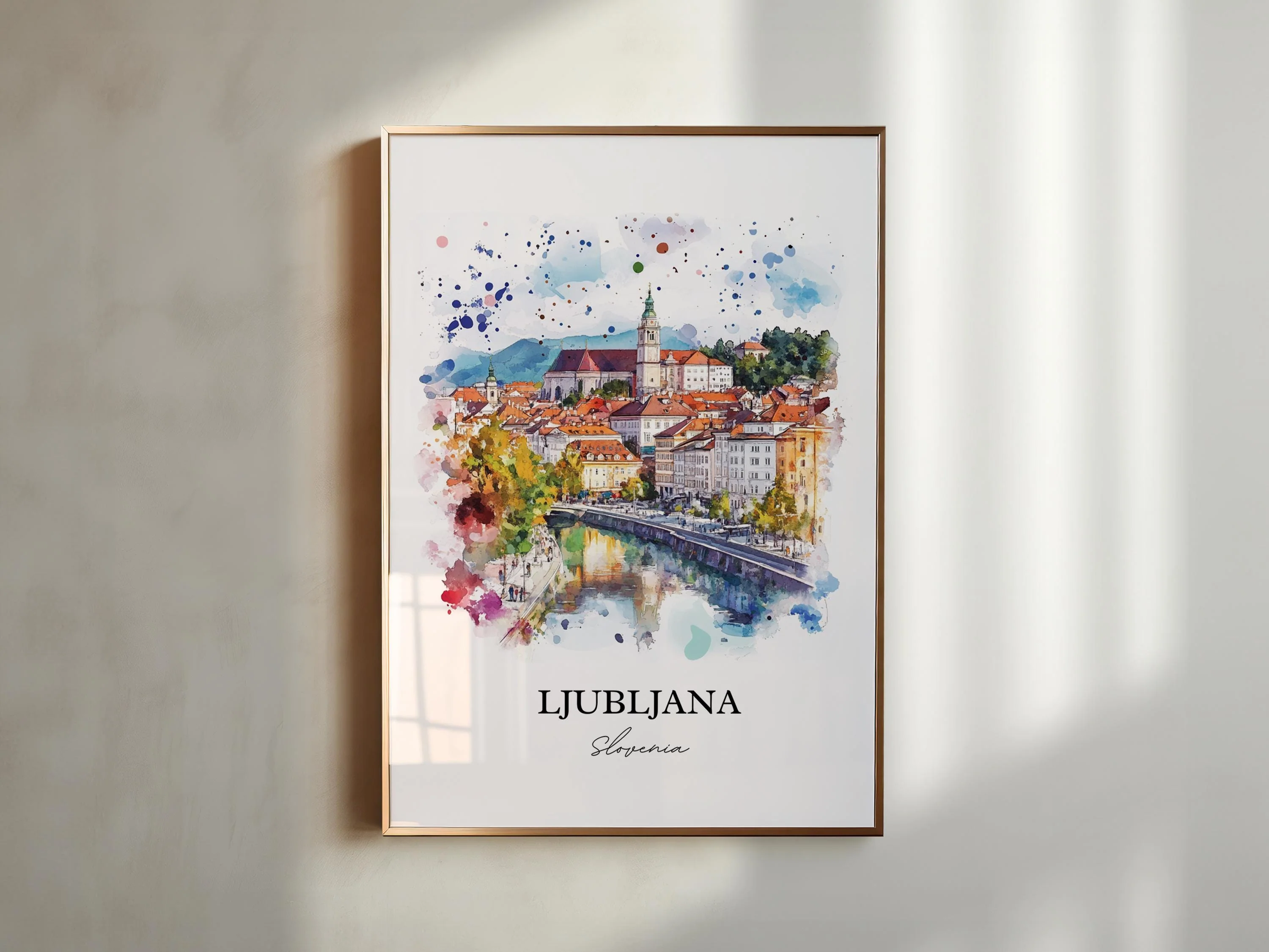 Ljubljana, Slovenia – Watercolor Art Print - Image 6