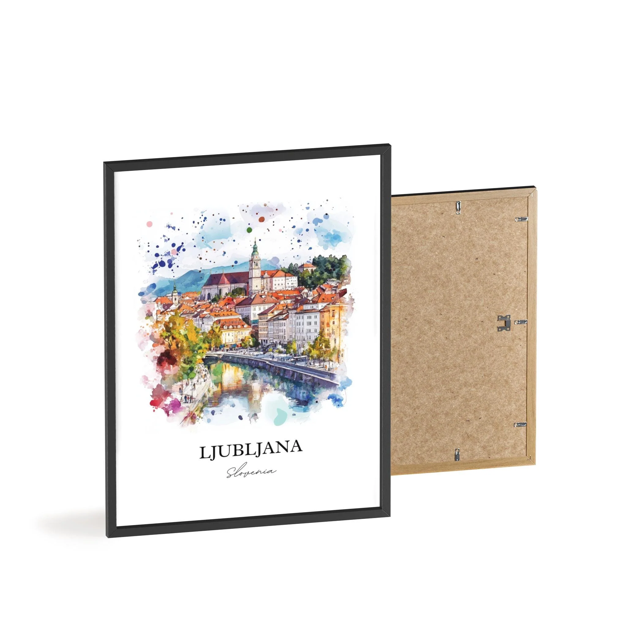 Ljubljana, Slovenia – Watercolor Art Print - Image 8