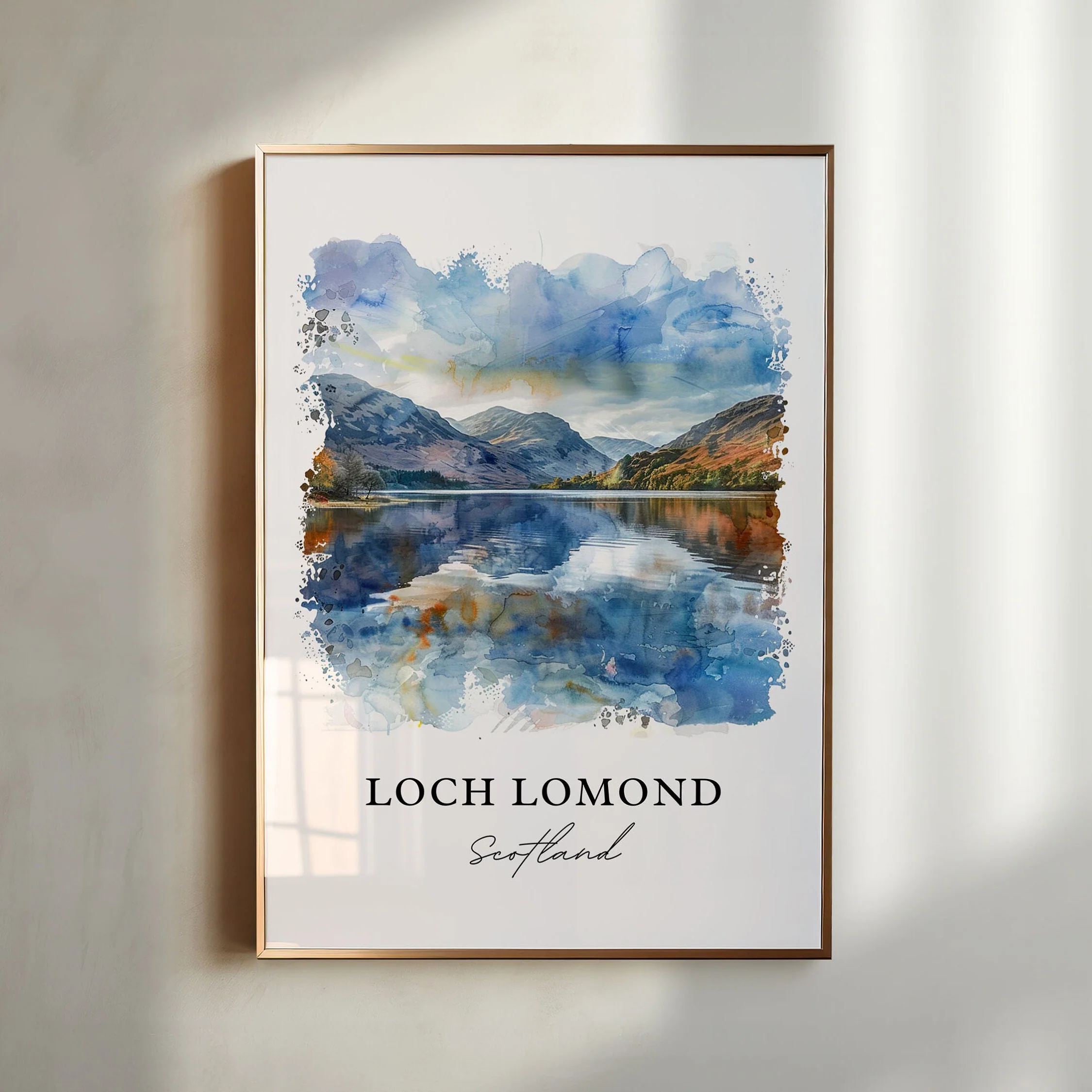 Loch Lomond, Scotland – Watercolor Art Print