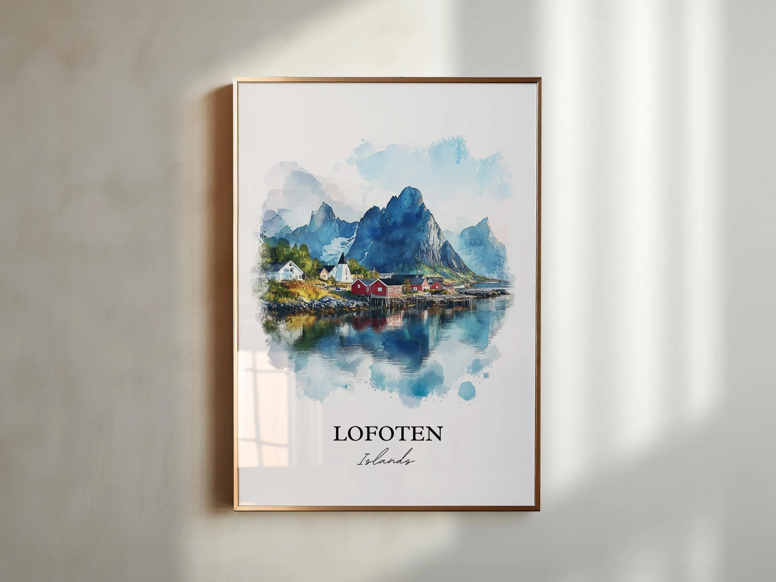 Lofoten Islands, Norway – Watercolor Art Print - Image 6