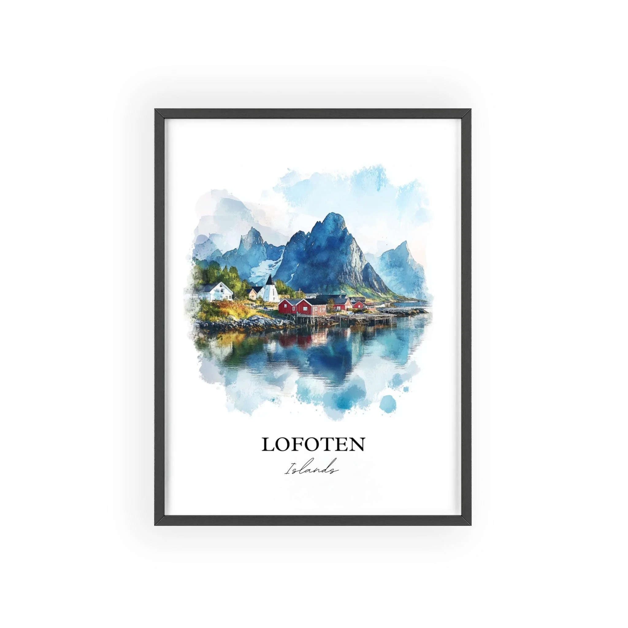 Lofoten Islands, Norway – Watercolor Art Print - Image 7