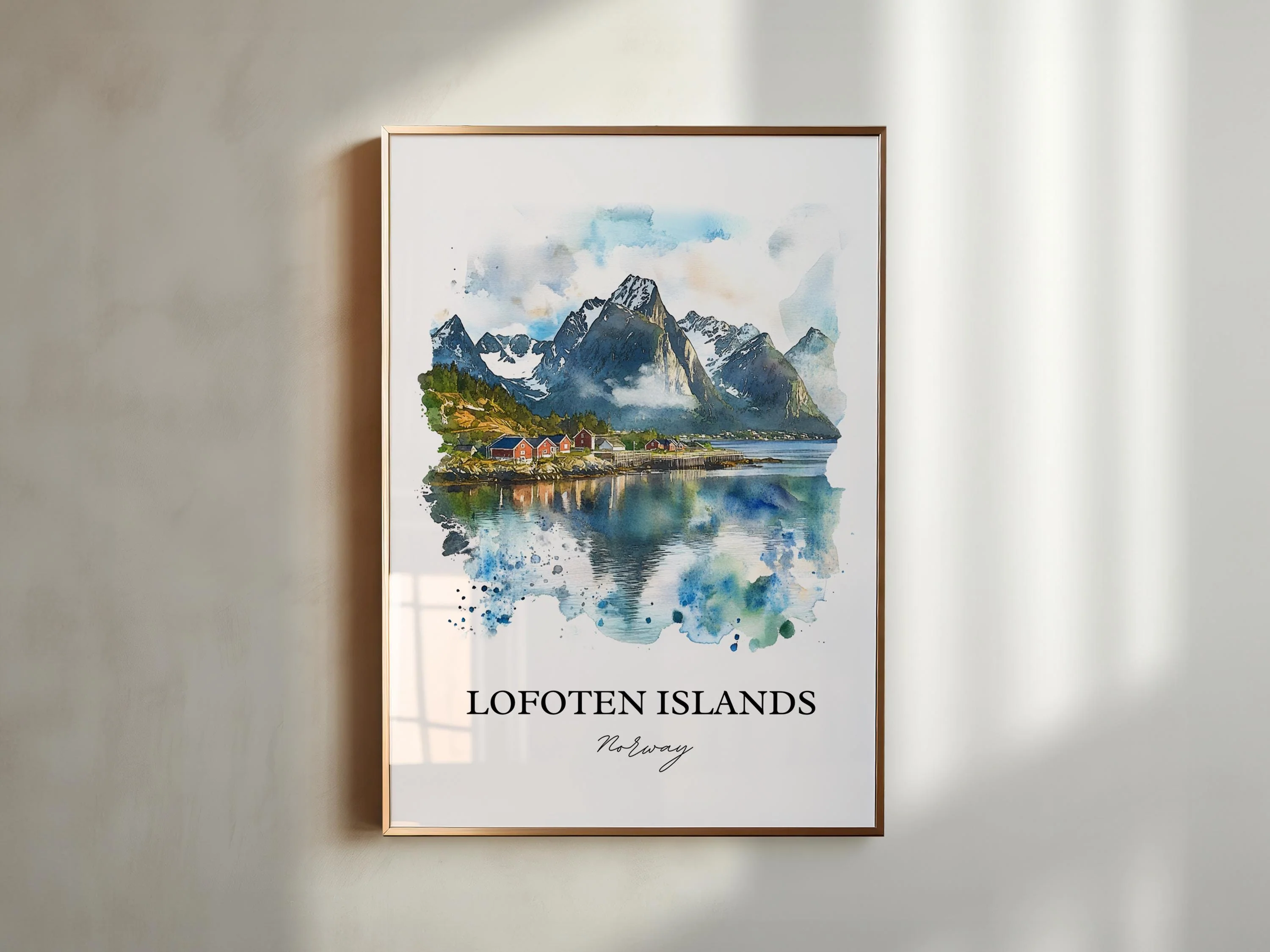 Lofoten Islands, Norway – Watercolor Art Print - Image 4