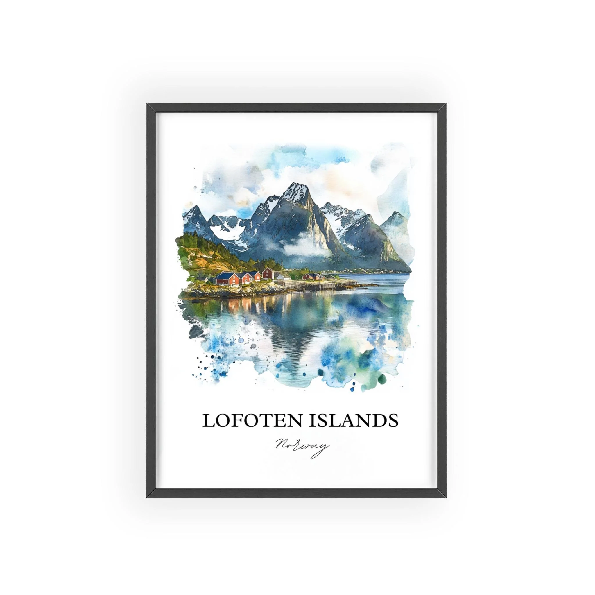 Lofoten Islands, Norway – Watercolor Art Print - Image 7