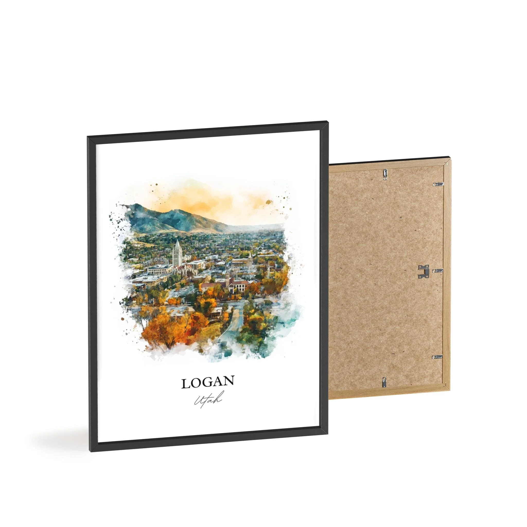 Logan, Utah, USA – Watercolor Art Print - Image 8