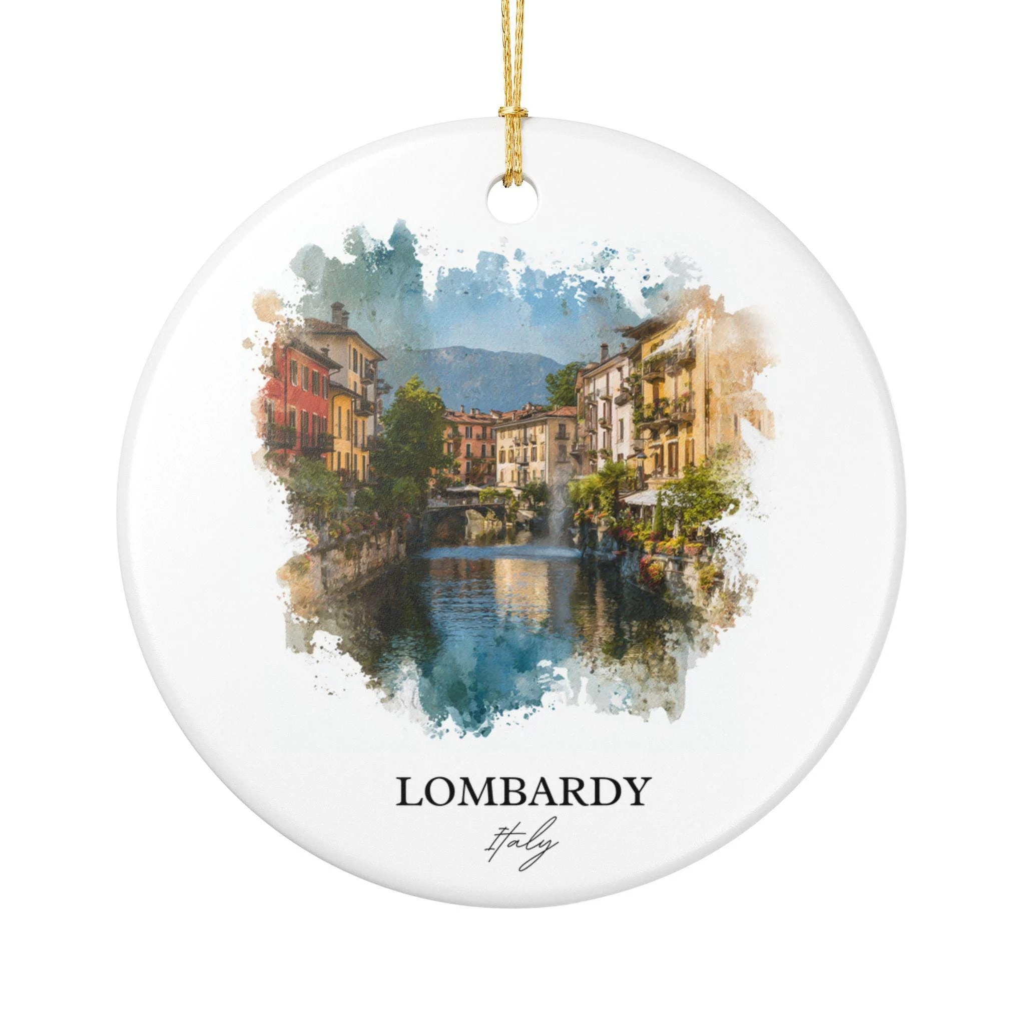 Lombardy Italy Ornament: Unique Lombardy IT Souvenir, Lombardy Xmas Decor, and Authentic Lombard Italy Gift