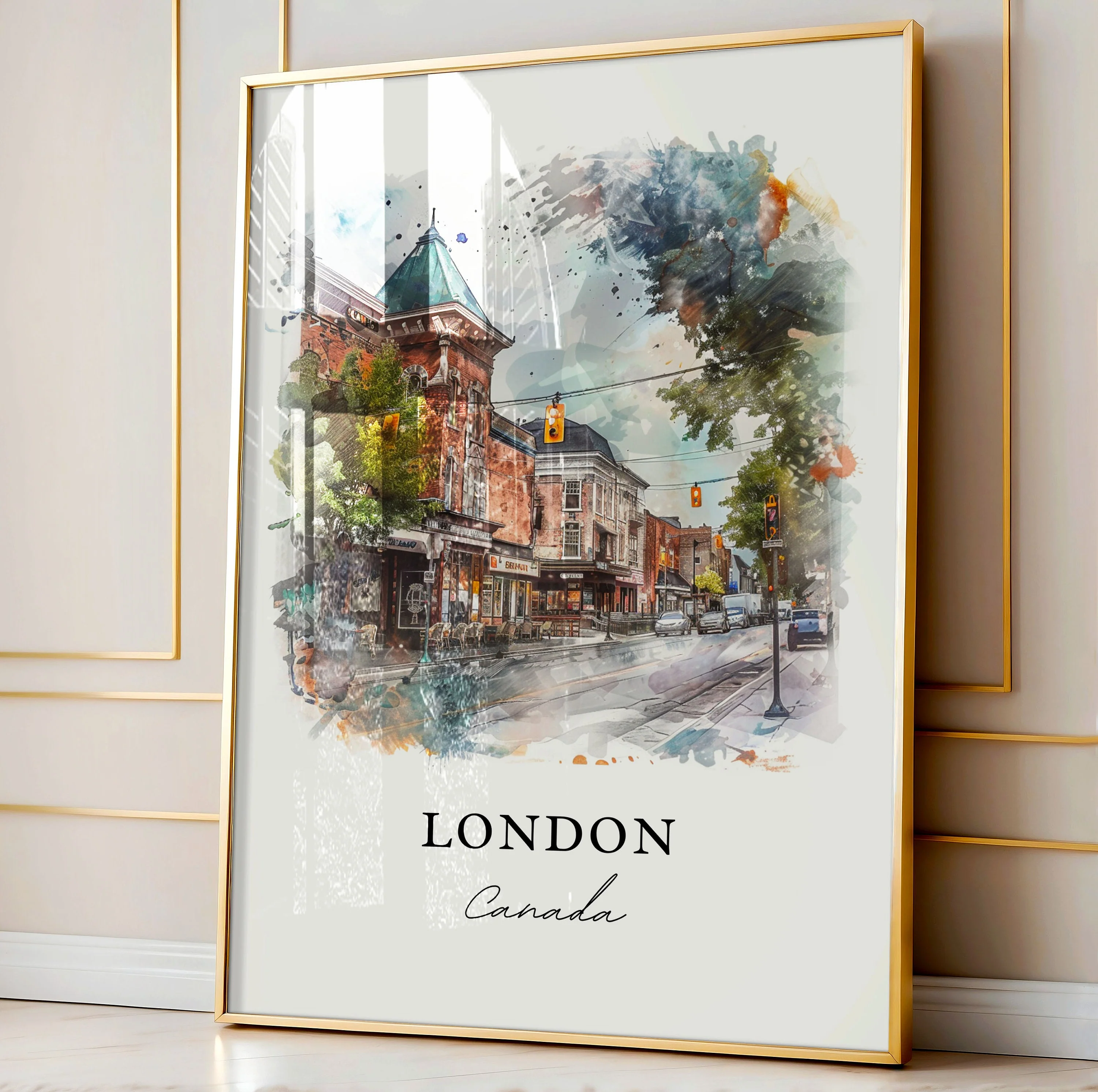 London, Canada – Watercolor Art Print - Image 4