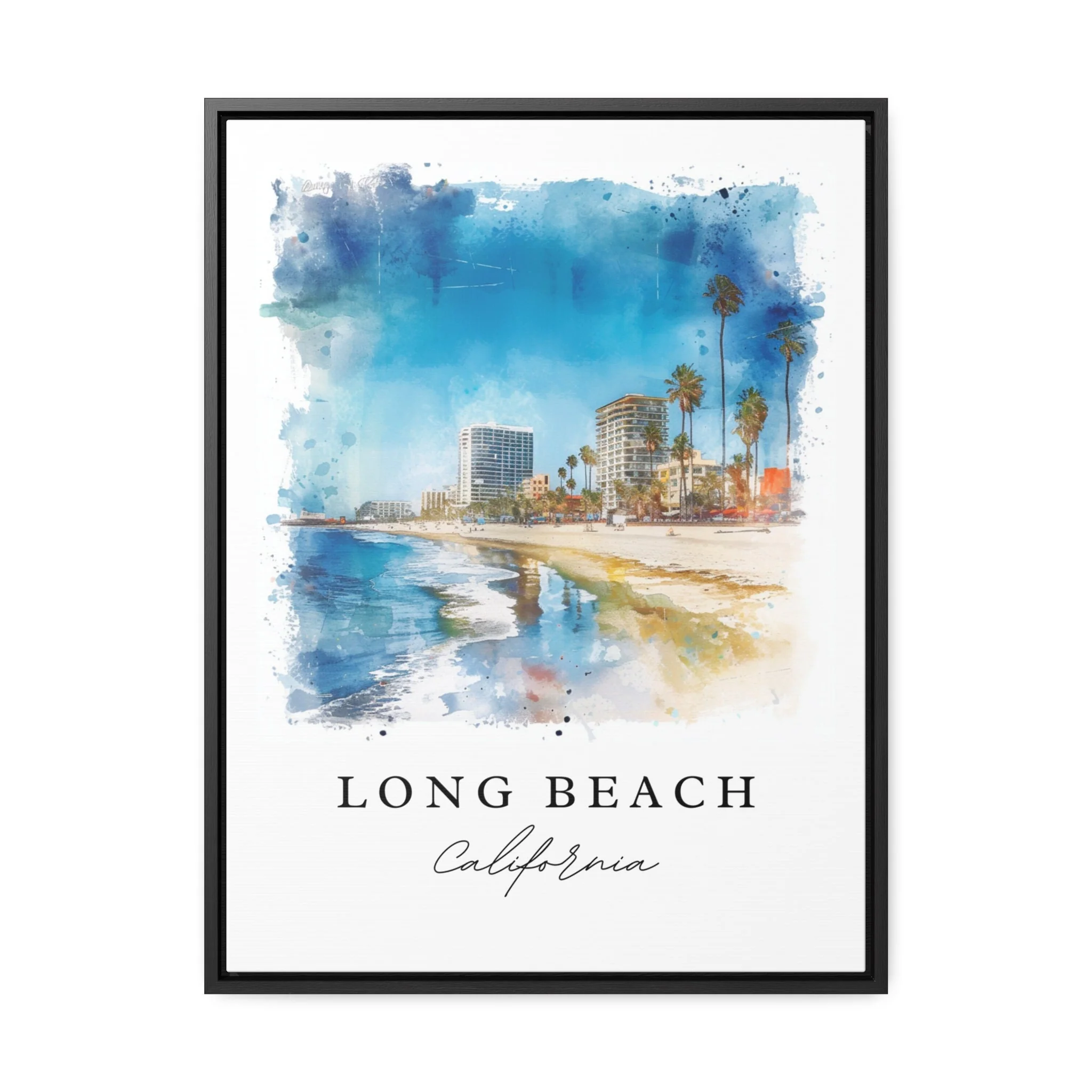 Long Beach, USA – Watercolor Art Print - Image 6