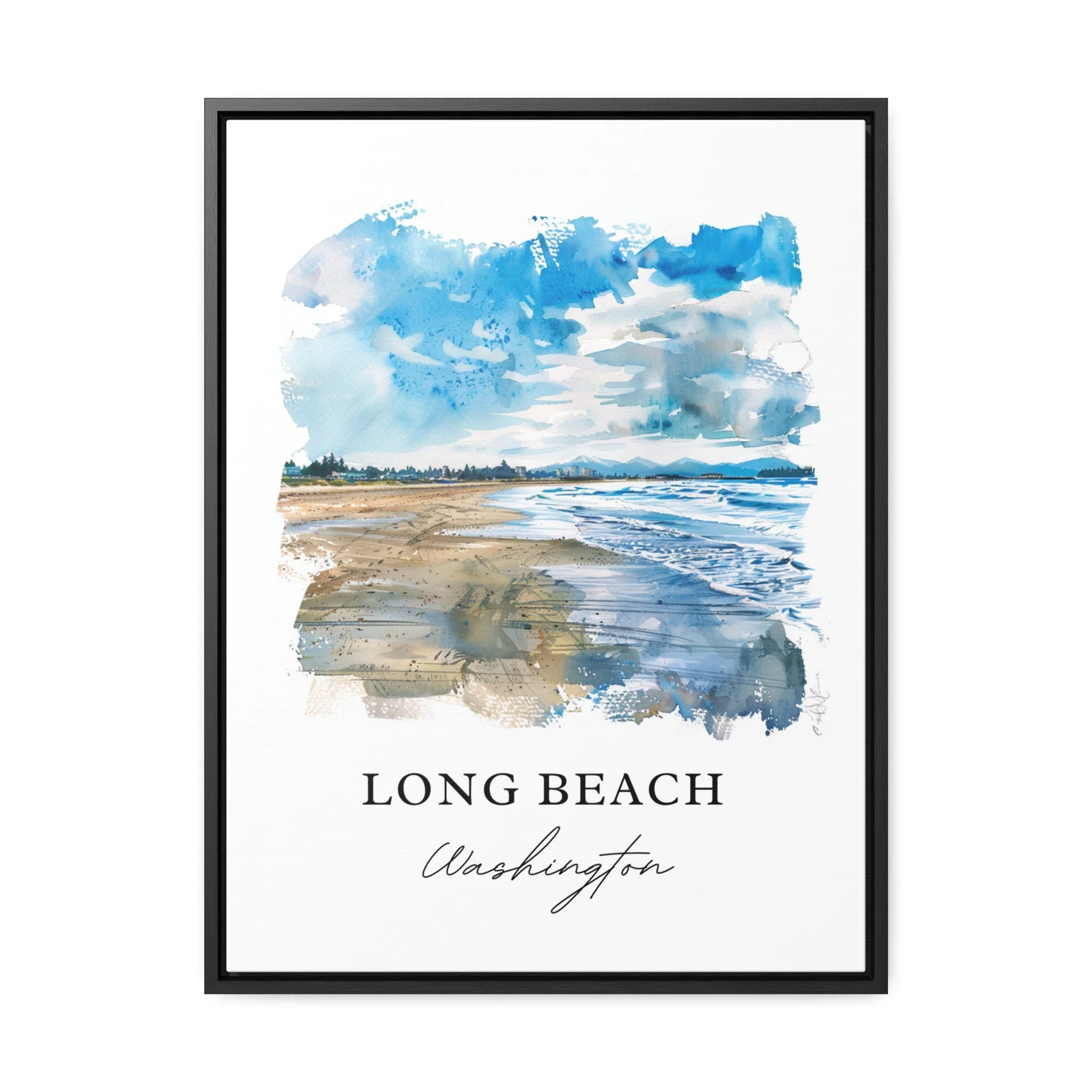 Long Beach, Washington, Washington – Watercolor Art Print - Image 5