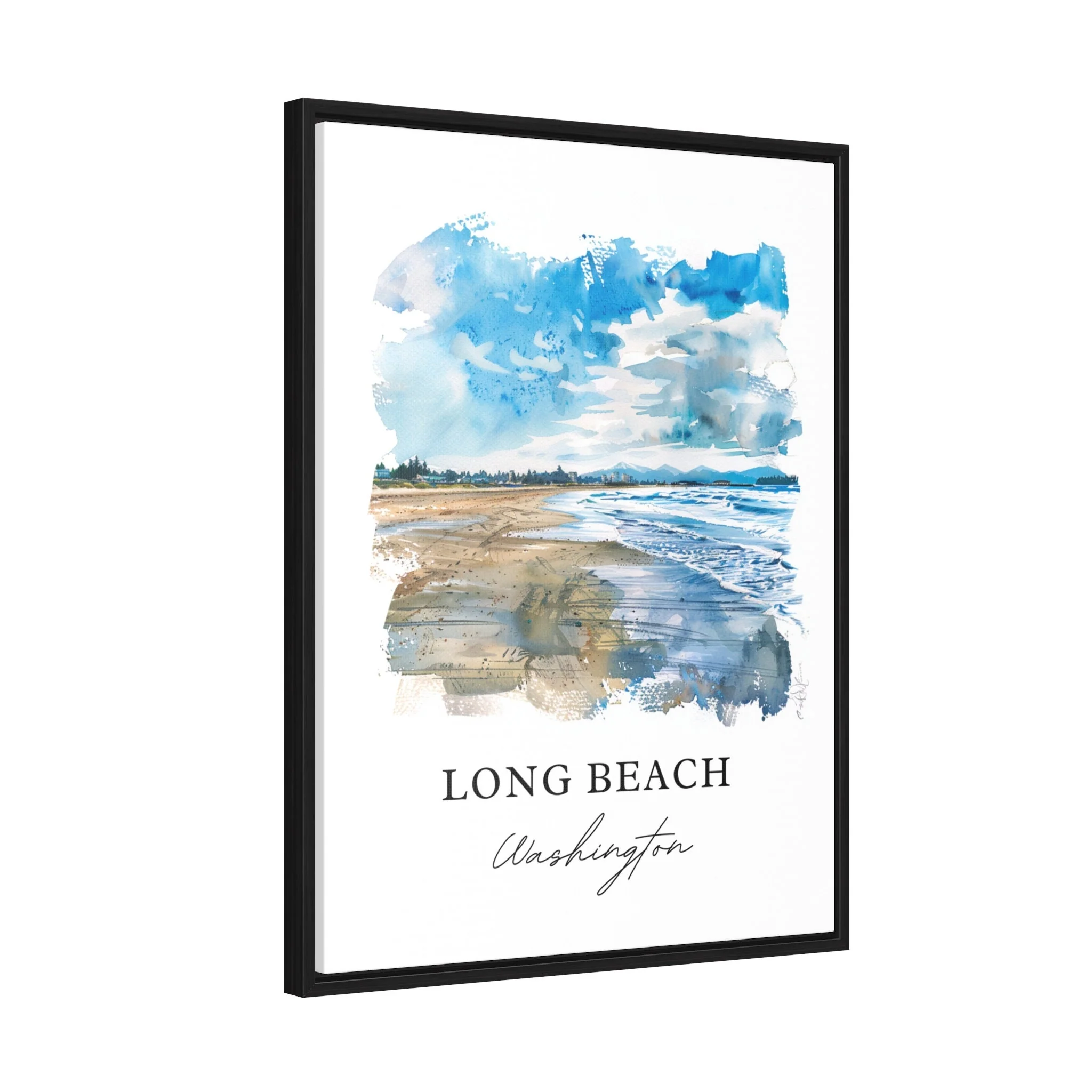 Long Beach, Washington, Washington – Watercolor Art Print - Image 6