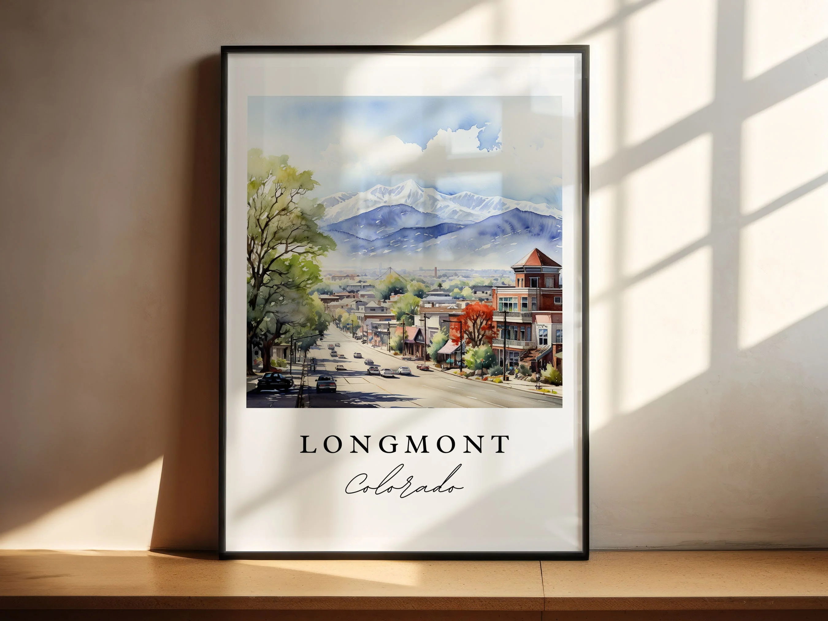 Longmont, Colorado, Colorado – Watercolor Art Print - Image 4