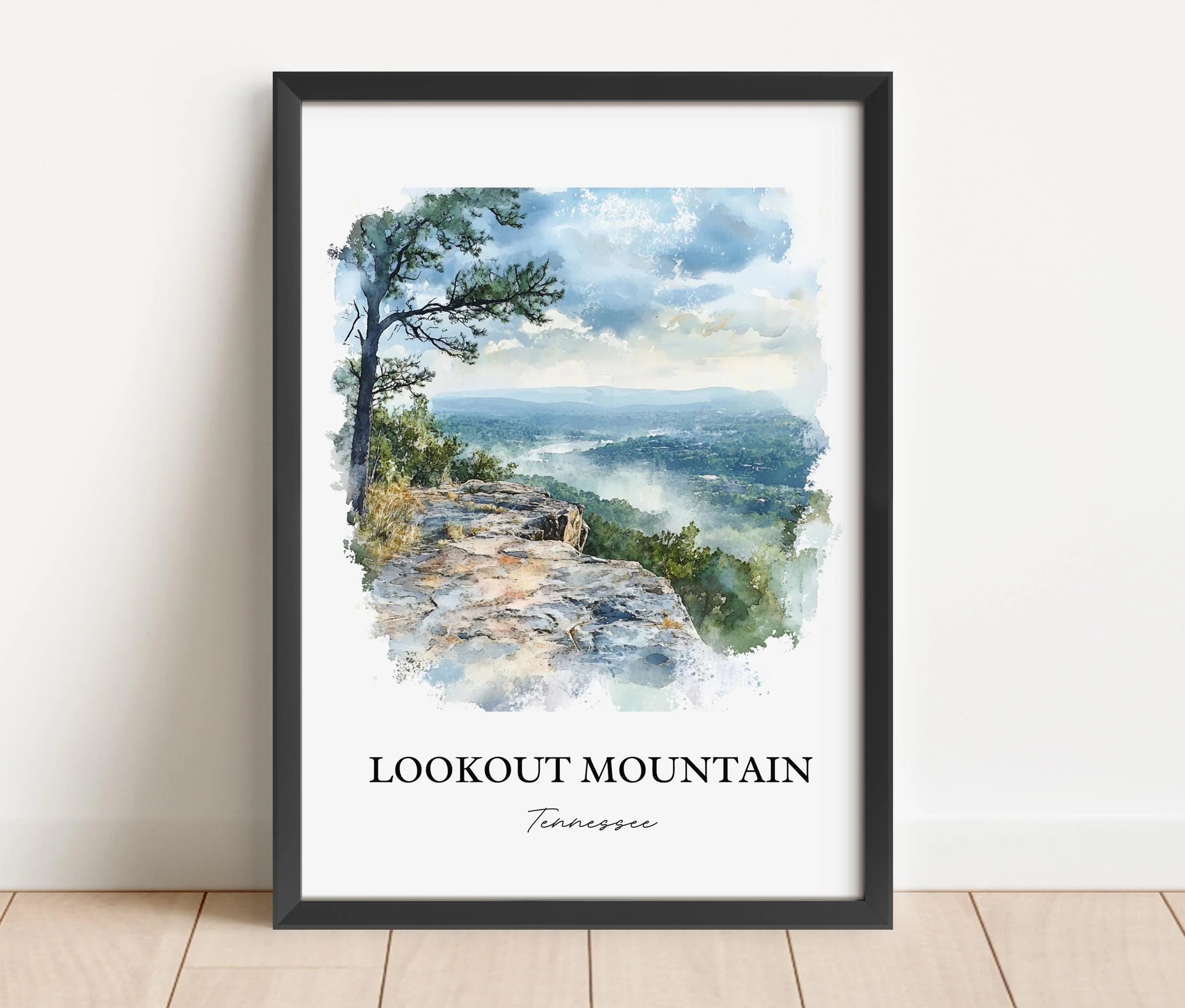 Lookout Mountain, USA – Watercolor Art Print of Ruby Falls, Tennessee - Image 4