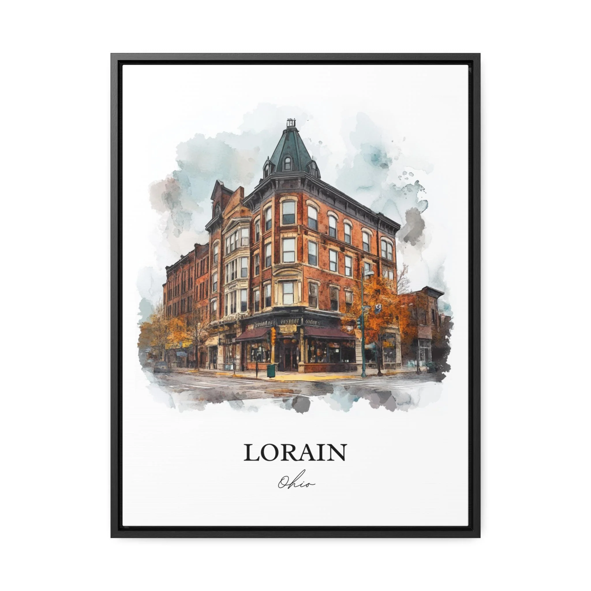 Lorain, Ohio, USA – Watercolor Art Print - Image 7