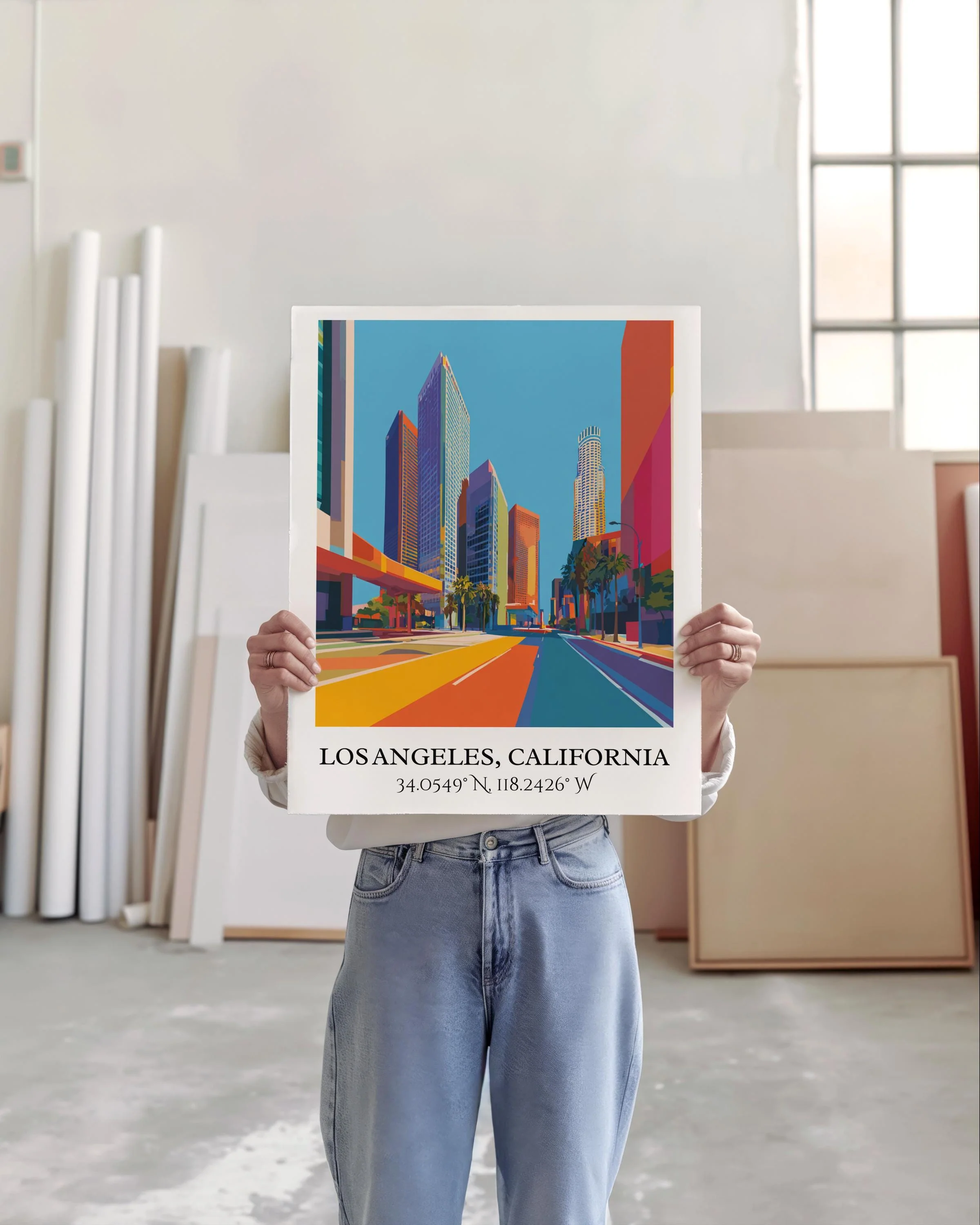 Los Angeles, USA – Watercolor Art Print - Image 3