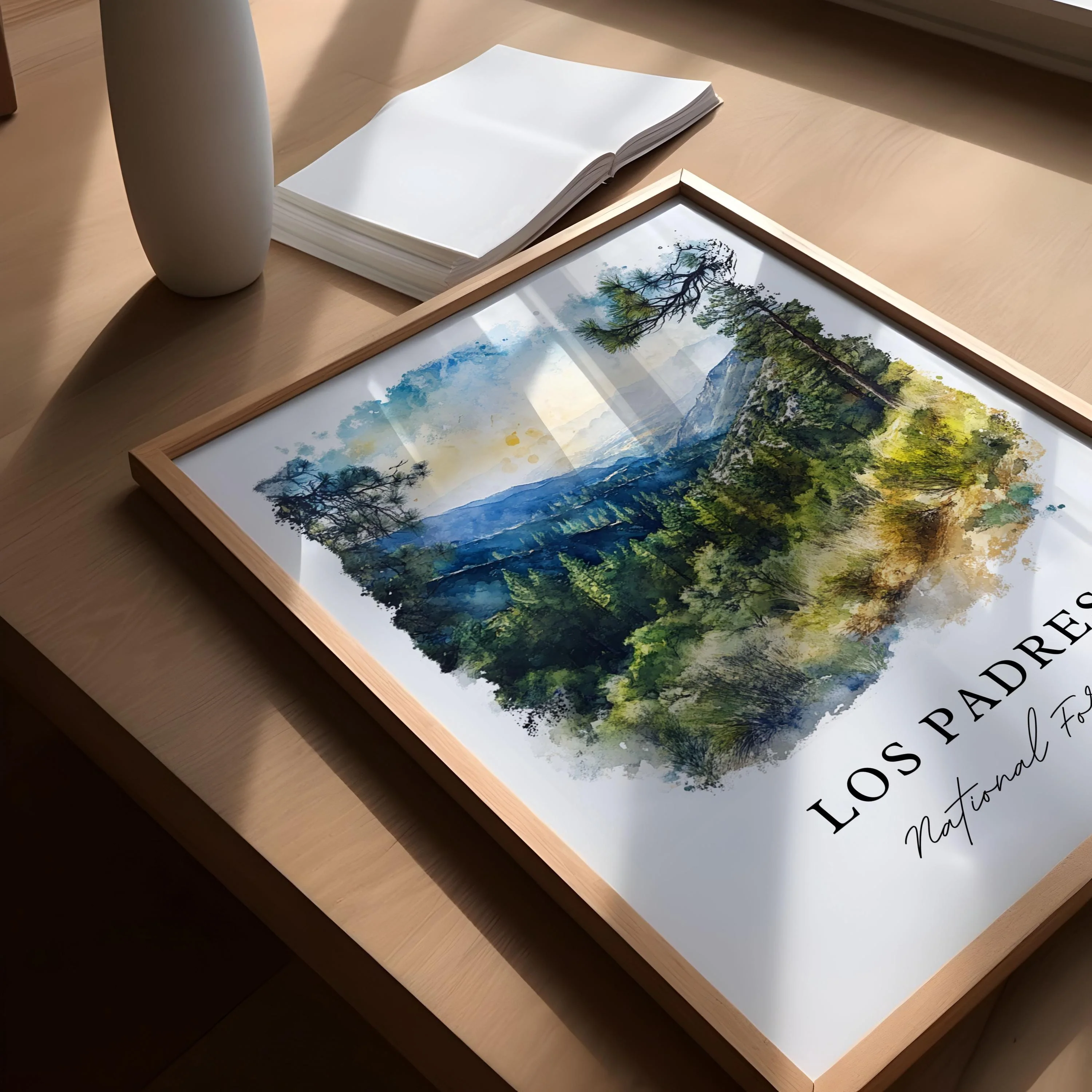 Los Padres National Forest, USA – Watercolor Art Print - Image 4