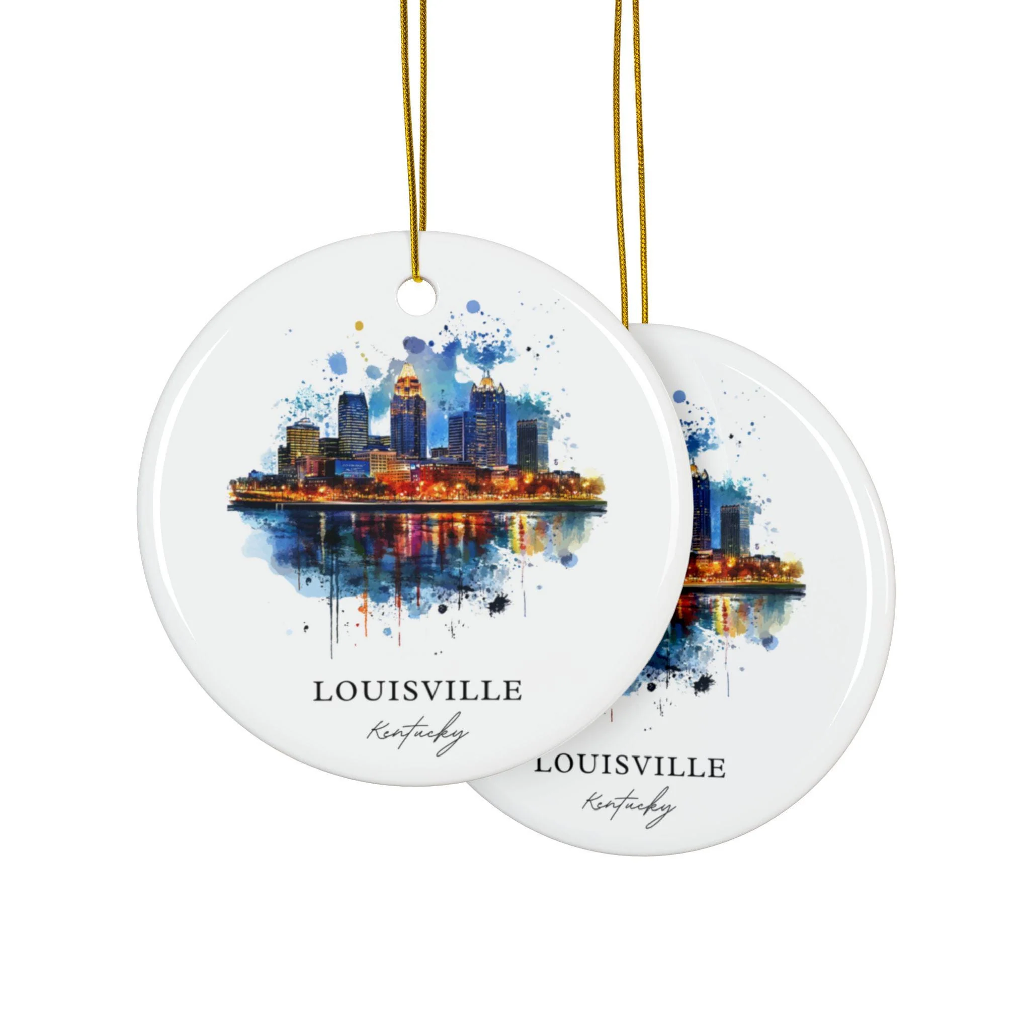 Louisville KY Ornament: Unique Louisville Kentucky Souvenir, Kentucky Xmas Decor, and Authentic Louisville Gift - Image 2
