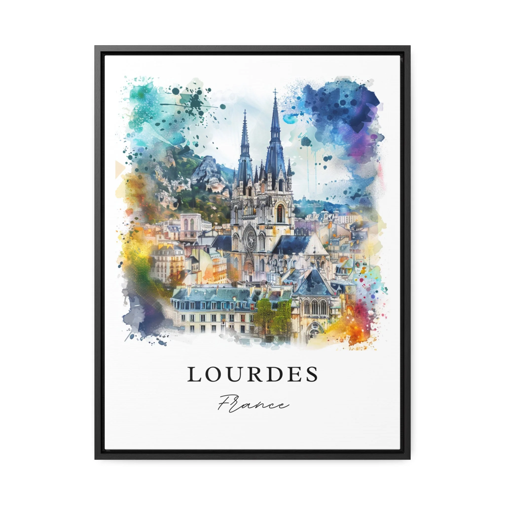 Lourdes, France – Watercolor Art Print - Image 5