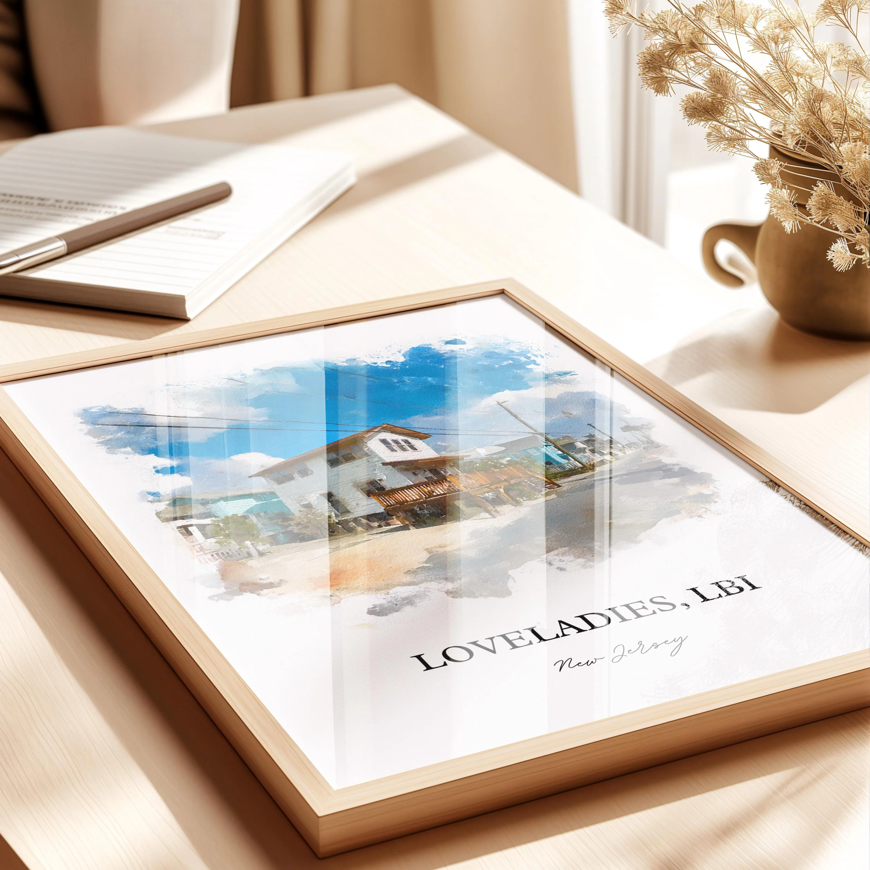 Loveladies, New Jersey – Watercolor Art Print - Image 5