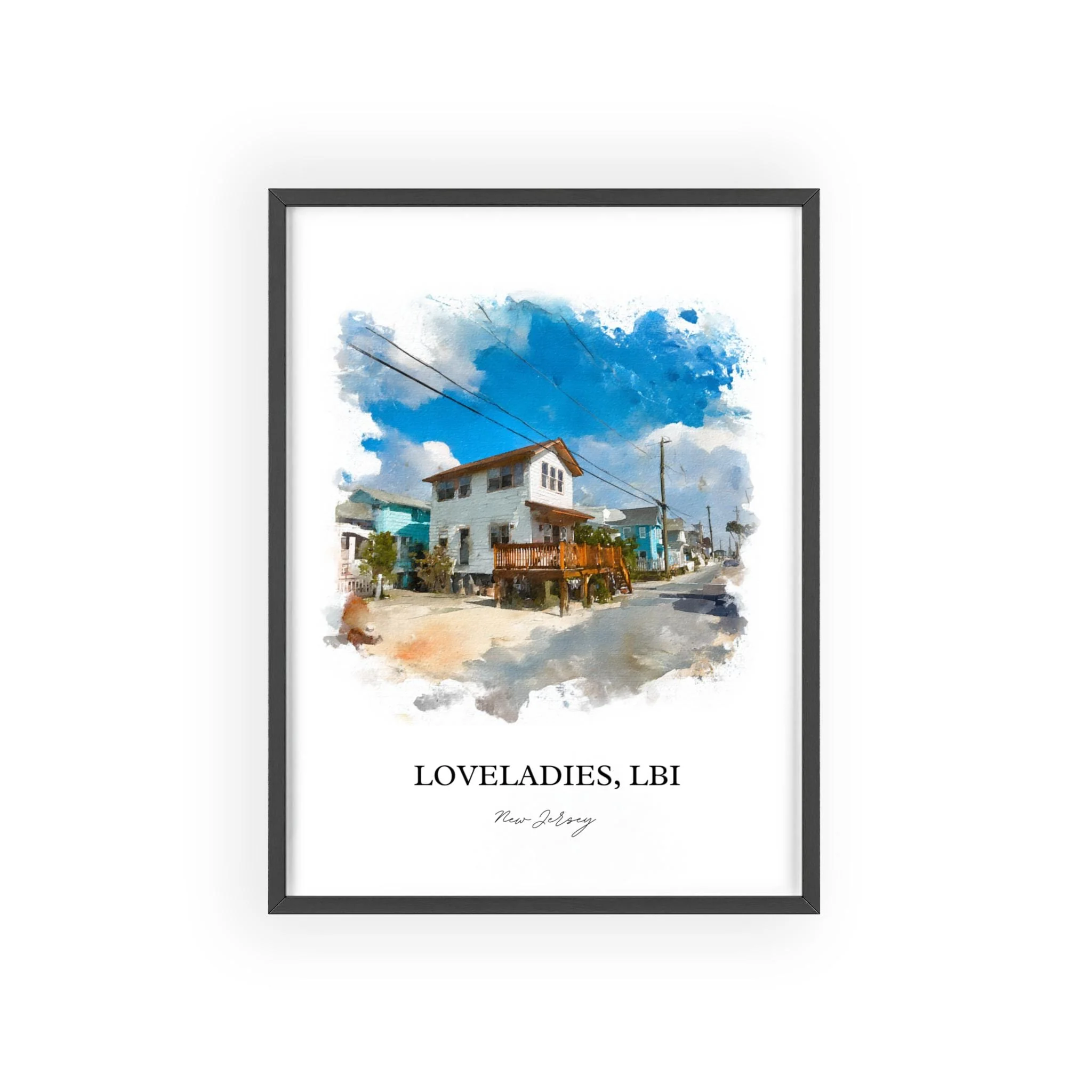 Loveladies, New Jersey – Watercolor Art Print - Image 9