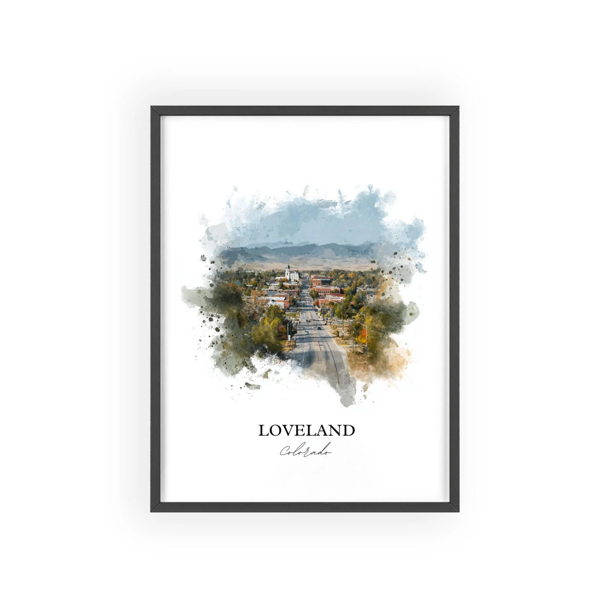 Loveland, Colorado – Watercolor Art Print - Image 10