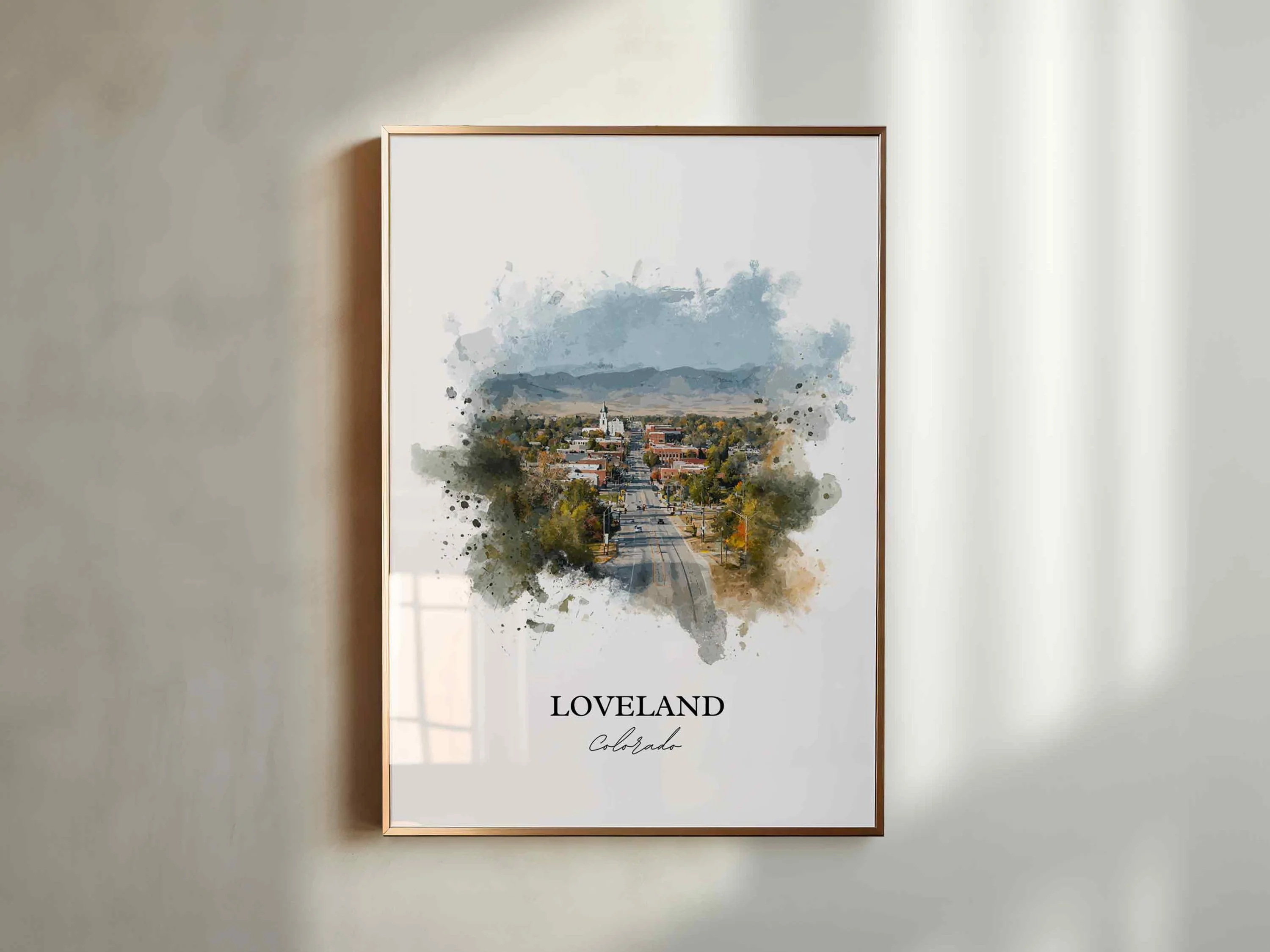 Loveland, Colorado – Watercolor Art Print - Image 3