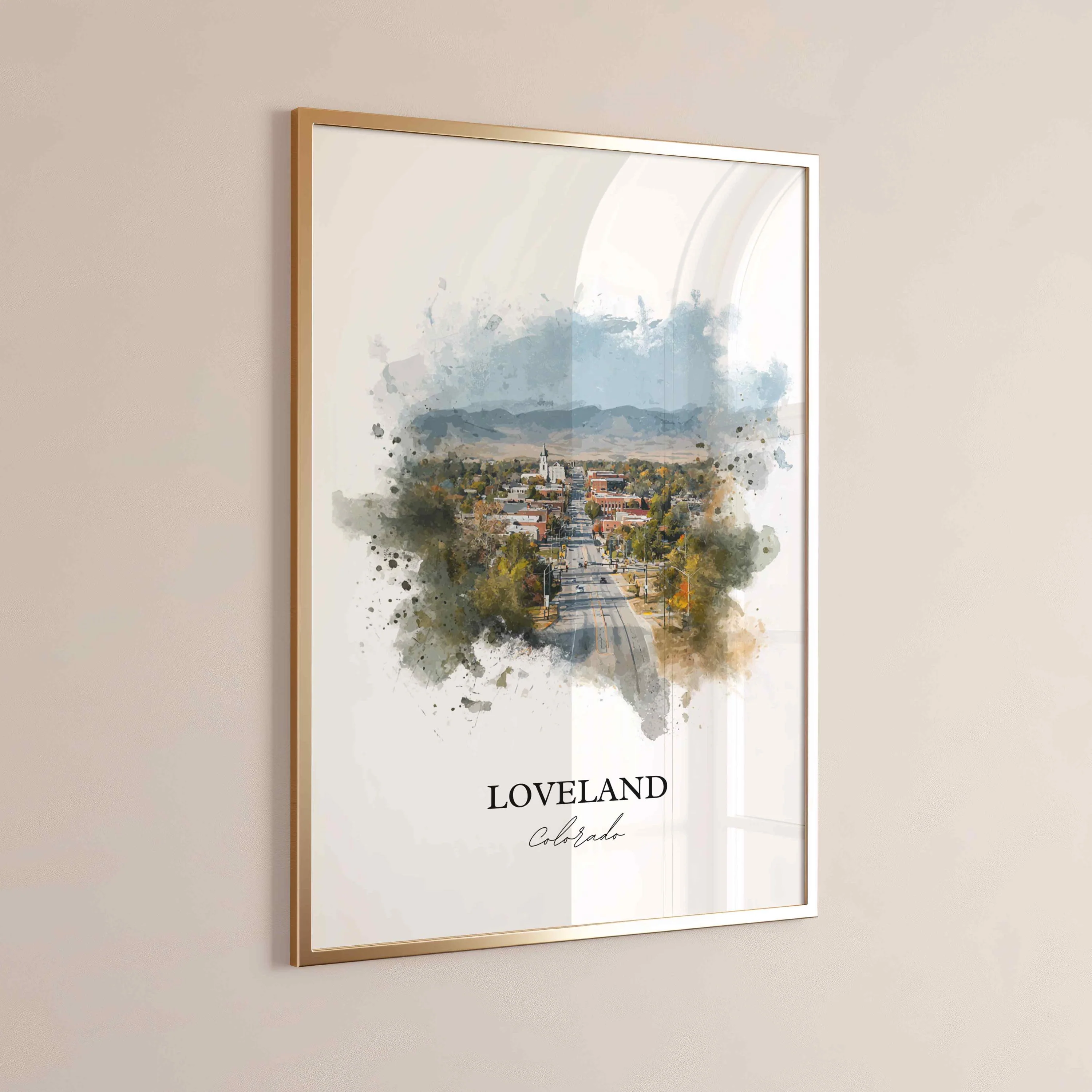 Loveland, Colorado – Watercolor Art Print - Image 5