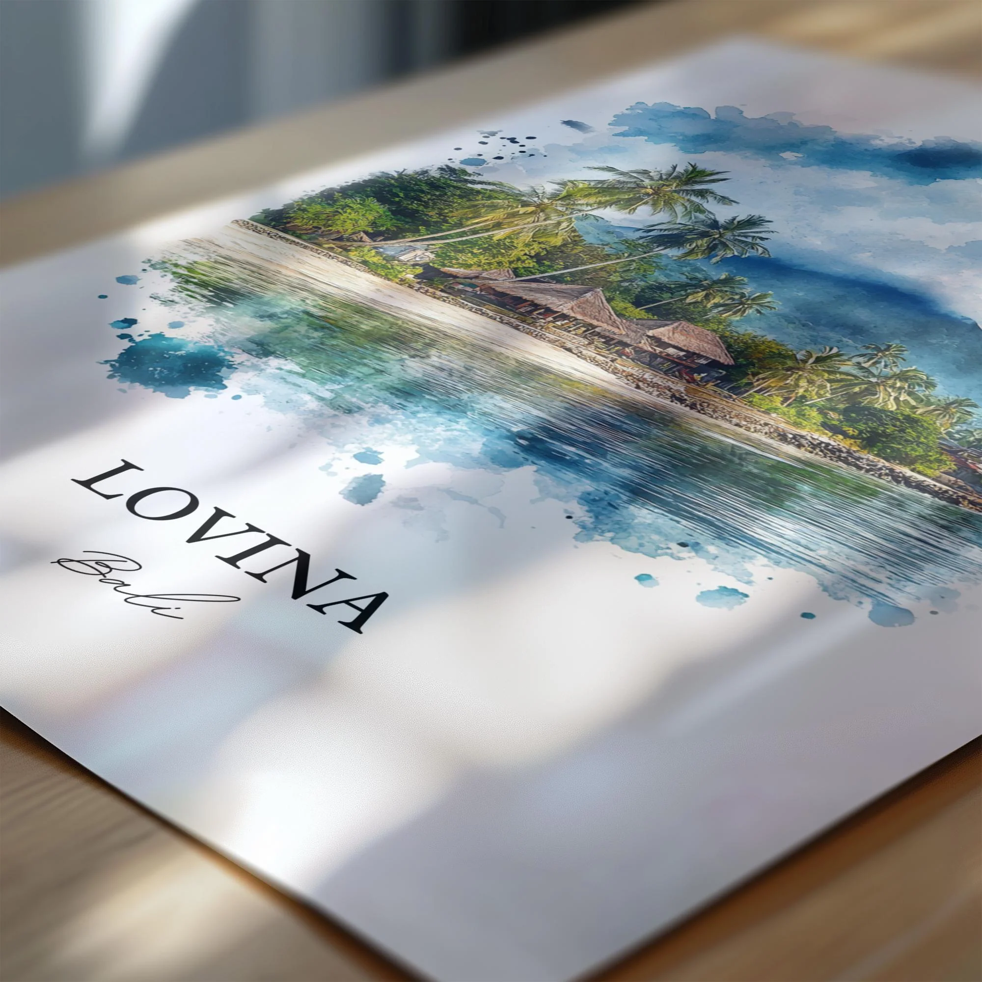 Lovina, Bali – Watercolor Art Print - Image 2